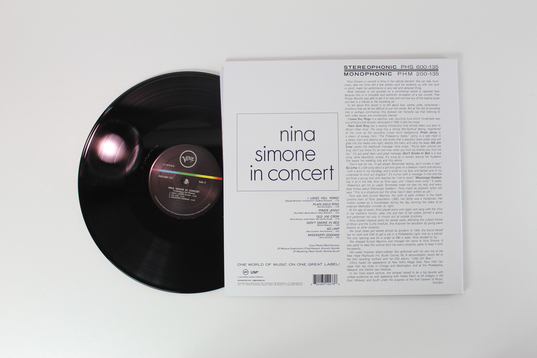 Nina Simone - In Concert on Verve Records Acoustic Sounds Series Reissue