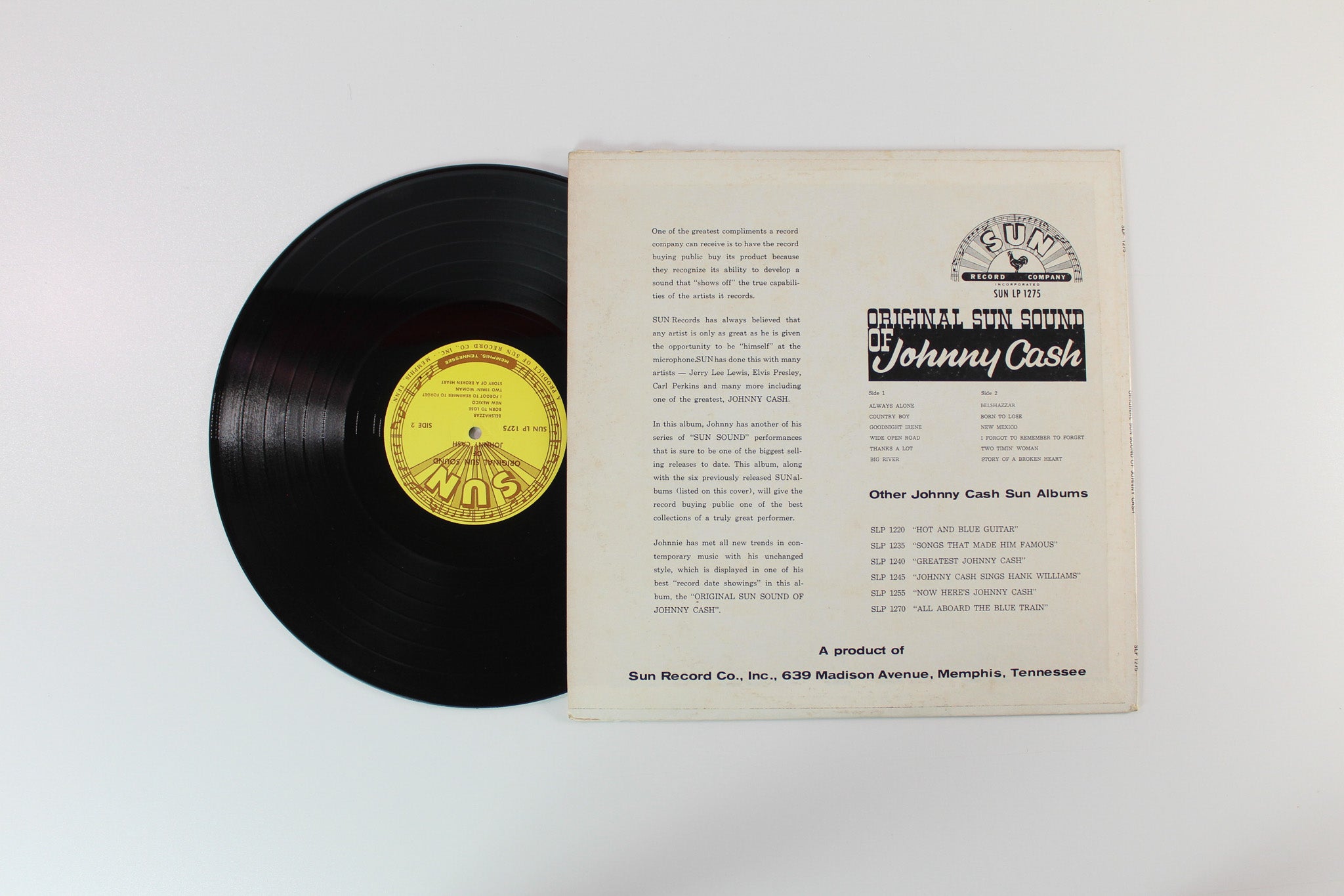 Johnny Cash - Original Sun Sound Of Johnny Cash on Sun 1964 pressing