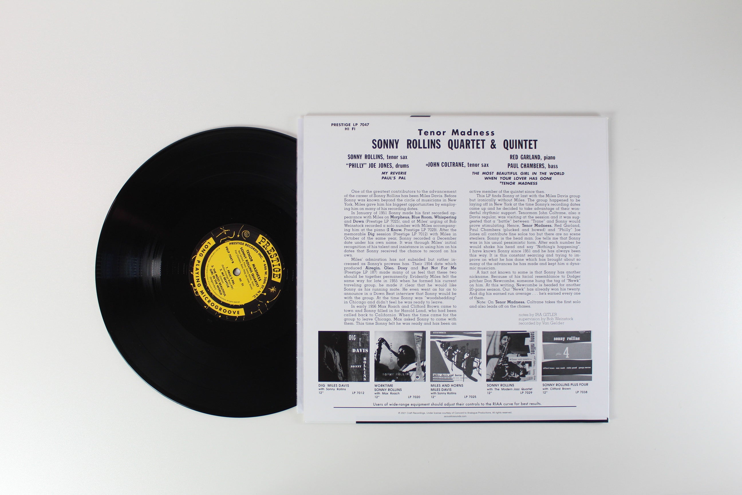 Sonny Rollins Quartet - Tenor Madness on Analogue Productions Prestige Mono Series Reissue