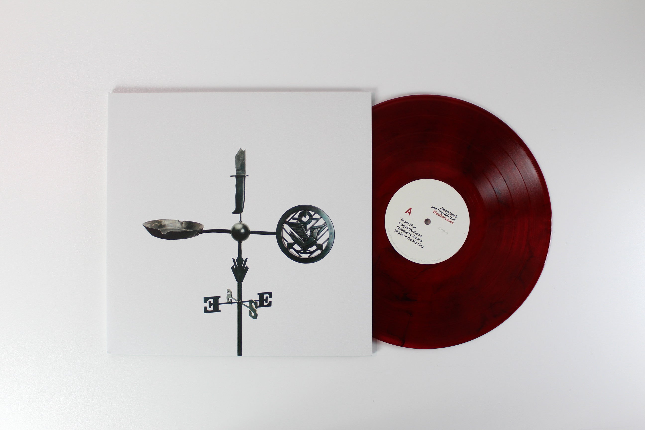 Jason Isbell And The 400 Unit - Weathervanes on Thirty Tigers/Southeastern Records Ltd. Red Translucent w/ Black Swirl