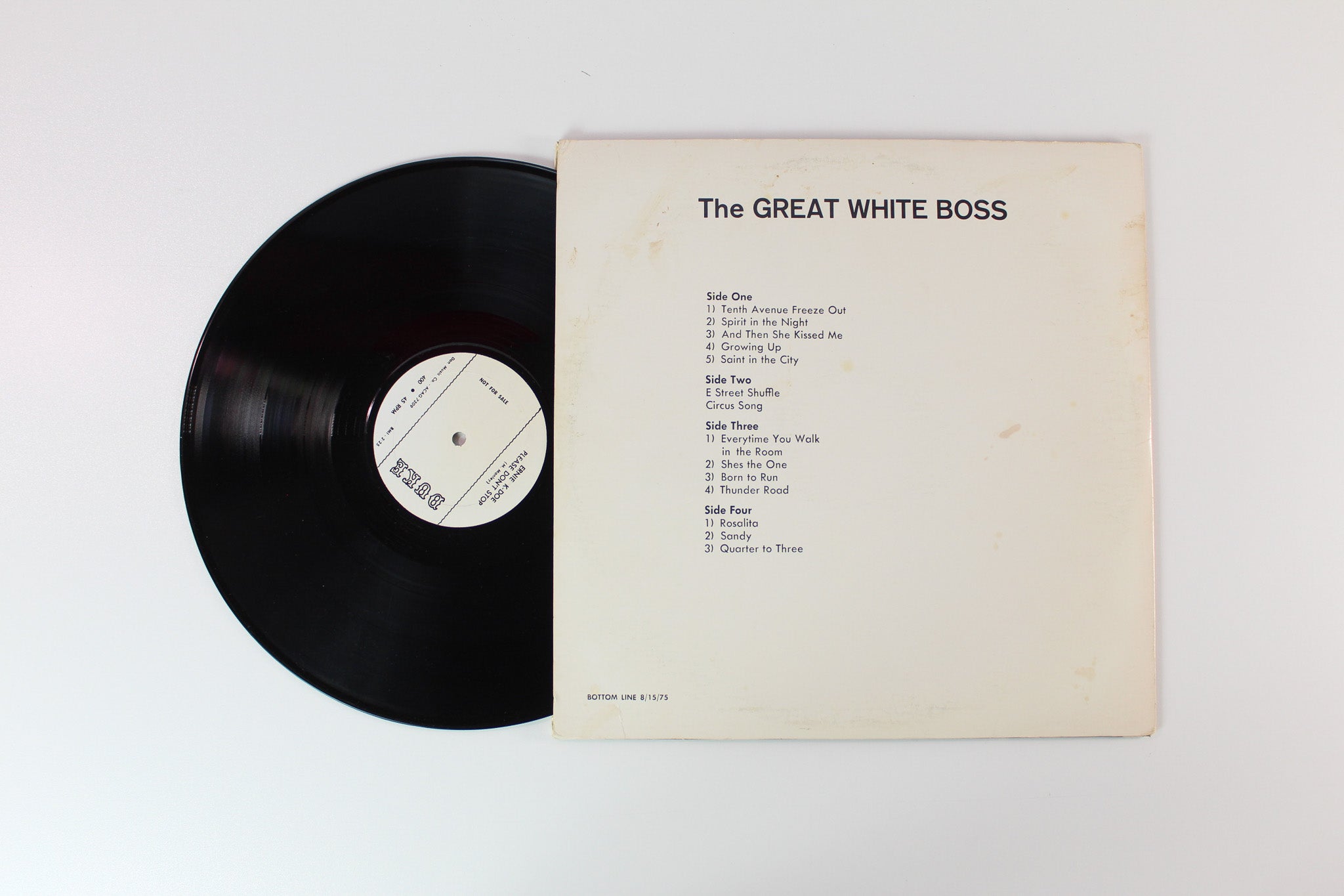 Bruce Springsteen - The Great White Boss Unofficial Pressing
