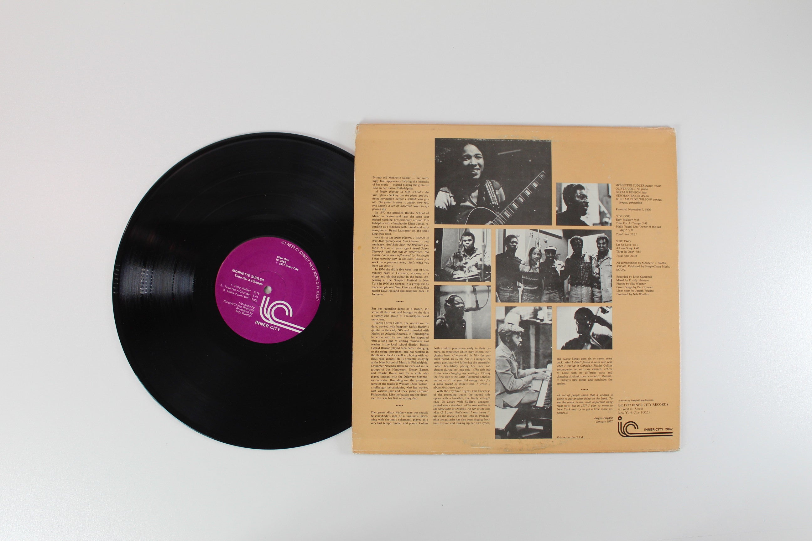 Monnette Sudler Quartet / Quintet - Time For A Change on Inner City Records