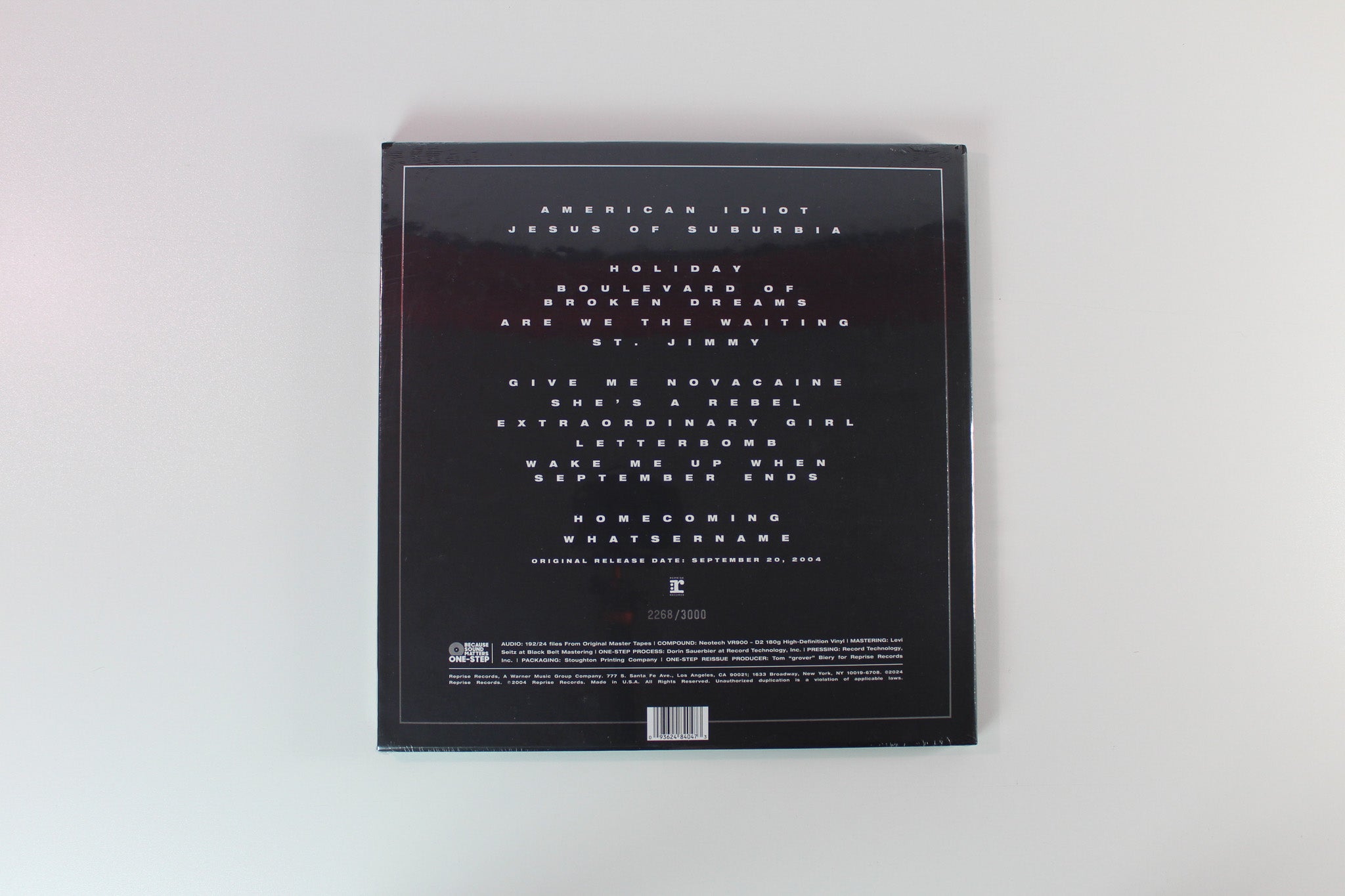 Green Day - American Idiot Ltd, Numbered Reissue on Because Sound Matters One-Step