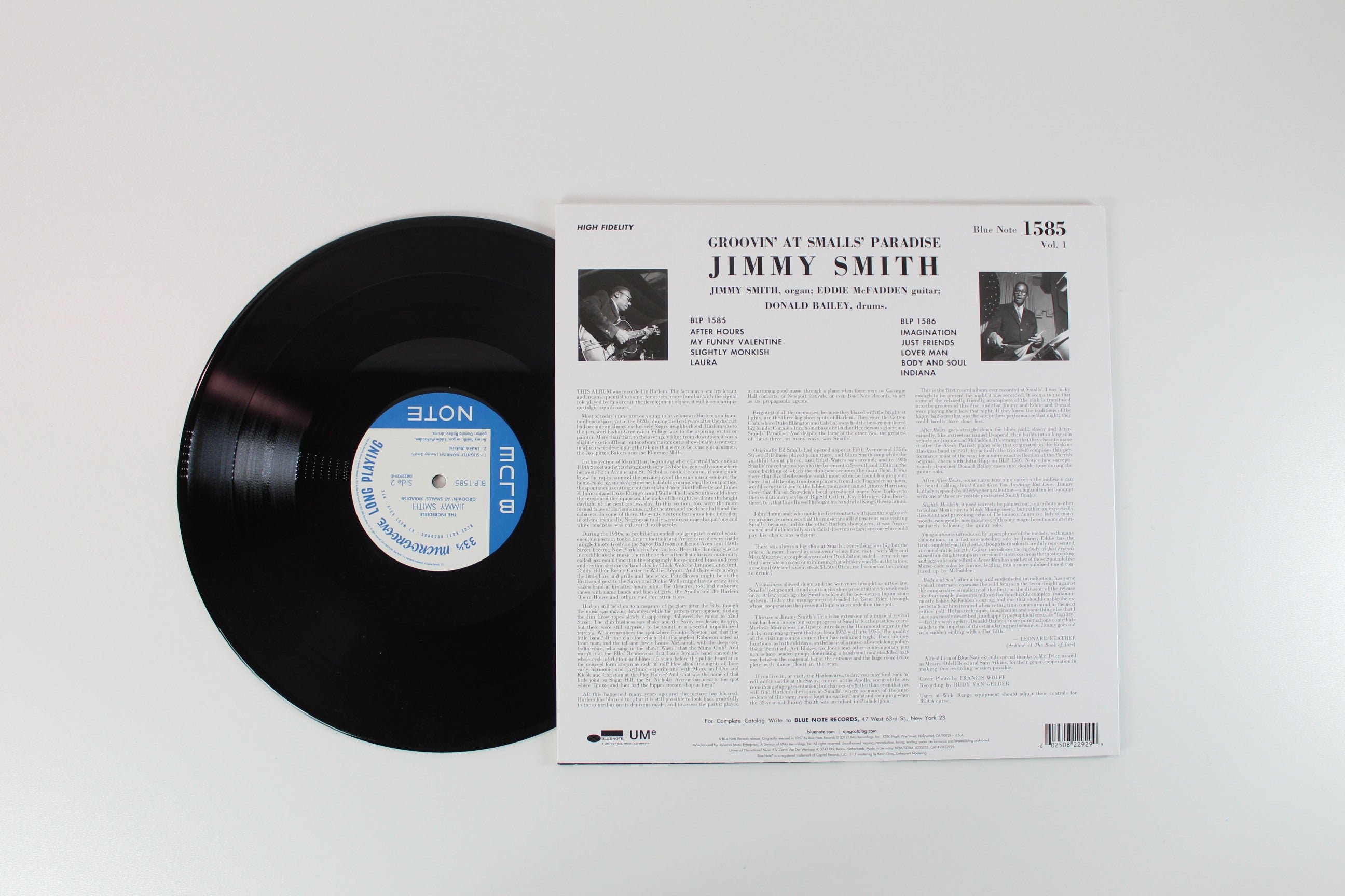 Jimmy Smith - Groovin' At Smalls' Paradise (Volume 1) on Blue Note 80 Vinyl Reissue Series