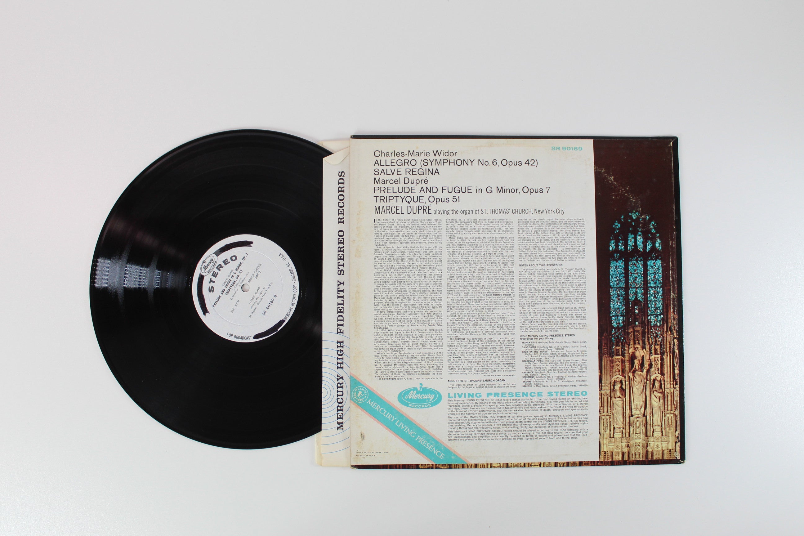 Charles-Marie Widor, Marcel Dupré, Marcel Dupré - Organ Recital: Music By Widor And Dupré on Mercury Living Presence - Stereo - Promo