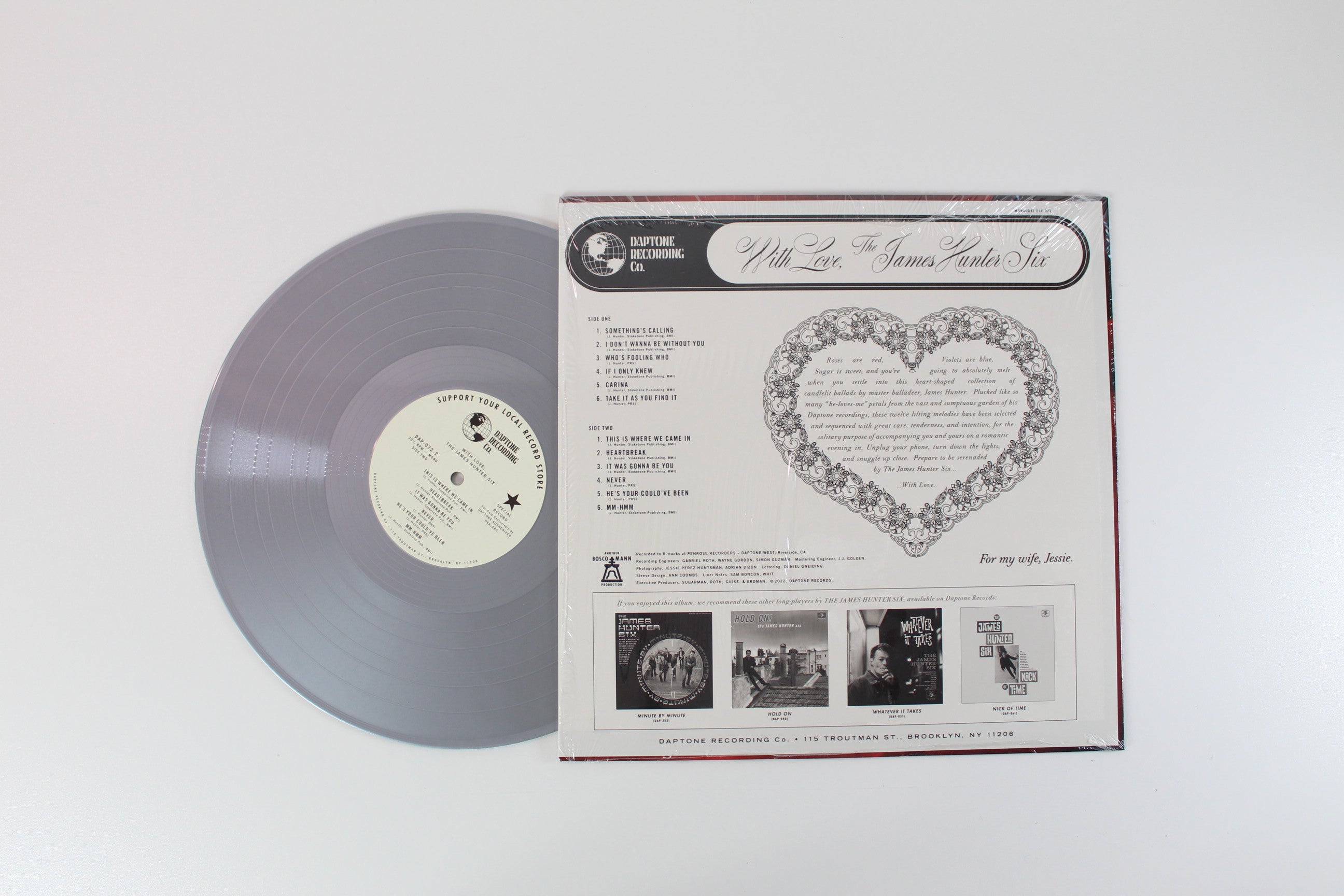 The James Hunter Six - With Love on Daptone Recording Co. - Silver Locket Vinyl