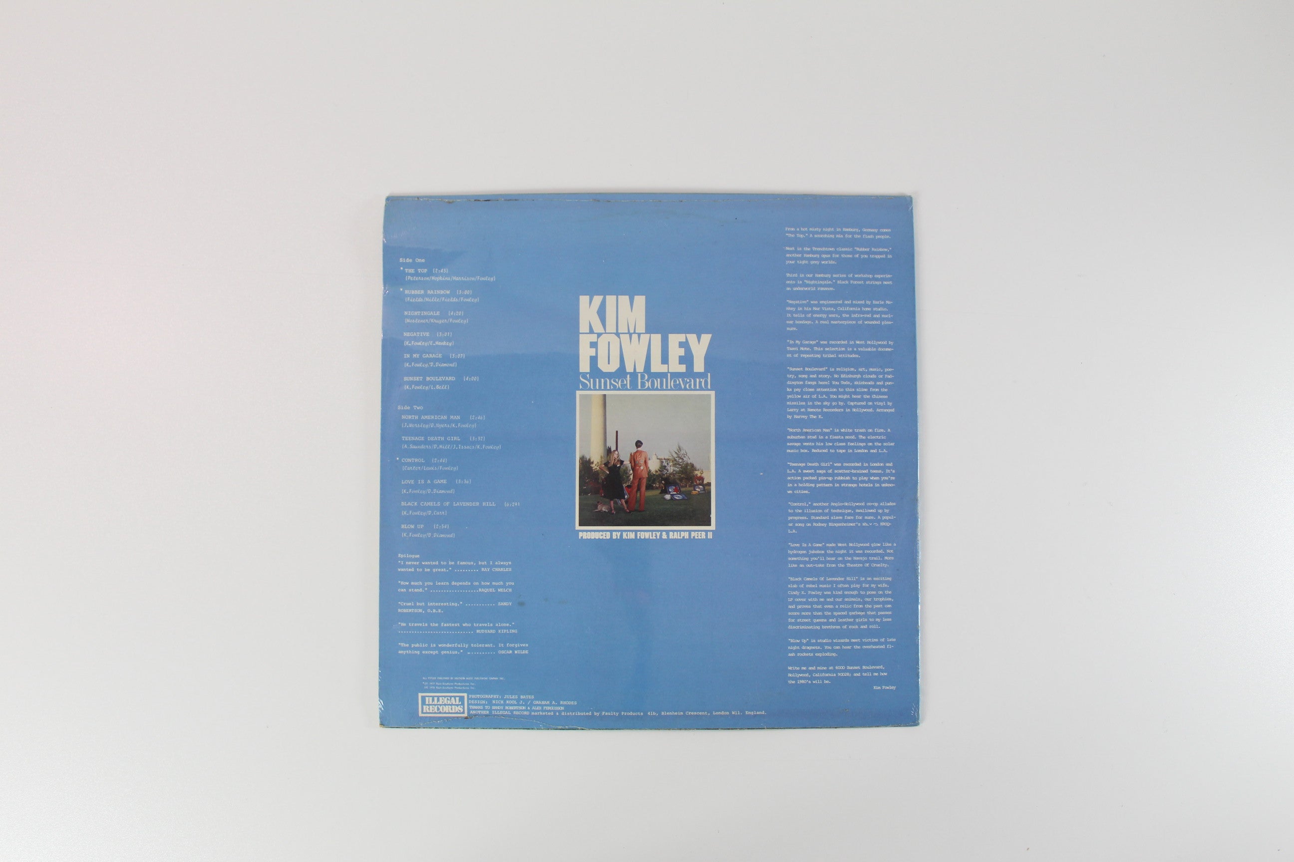 Kim Fowley - Sunset Boulevard on Illegal Records UK Press Sealed