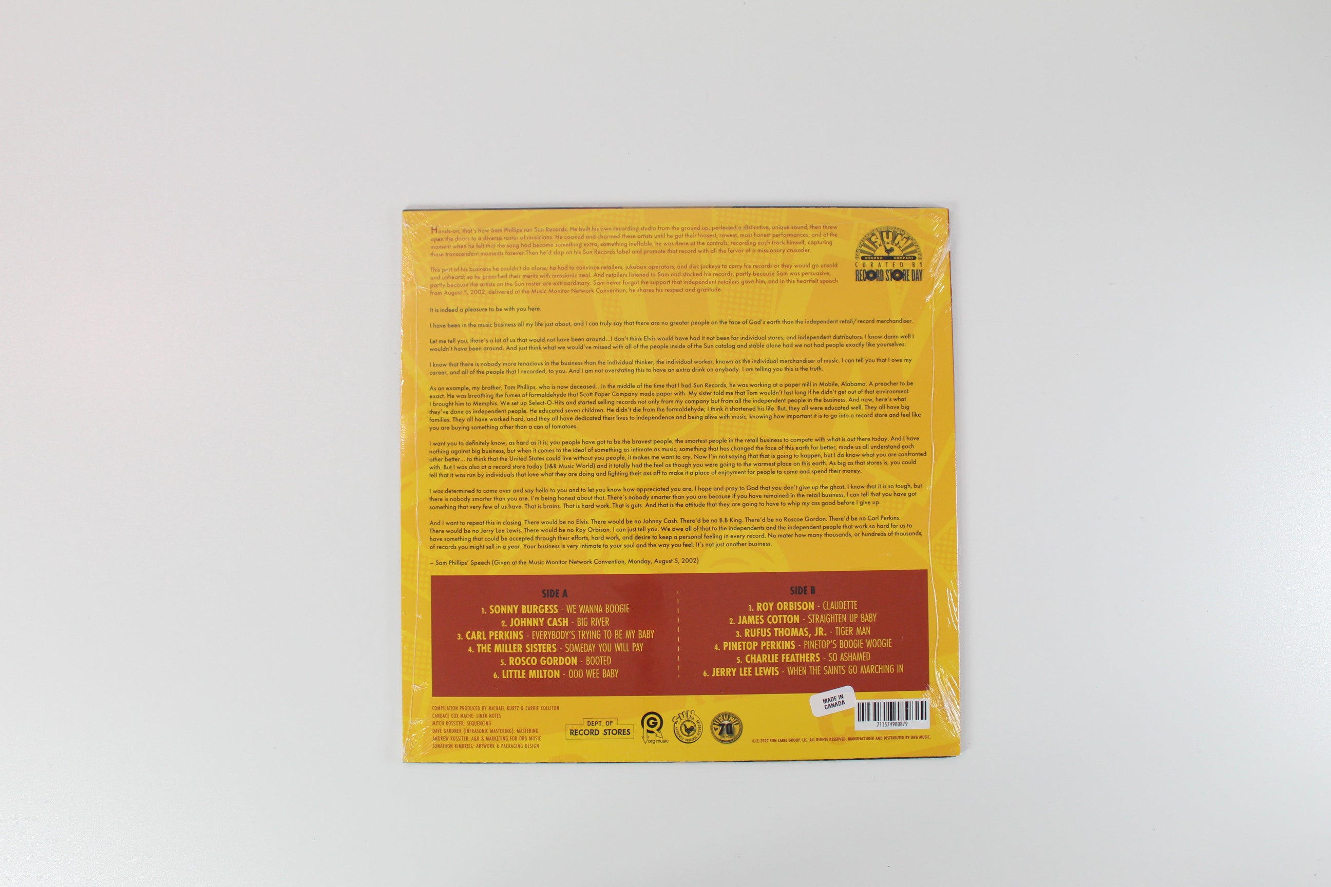 Various - The Sam Phillips Years: Sun Records Curated By Record Store Day Volume 9 RSD 2022 Sealed