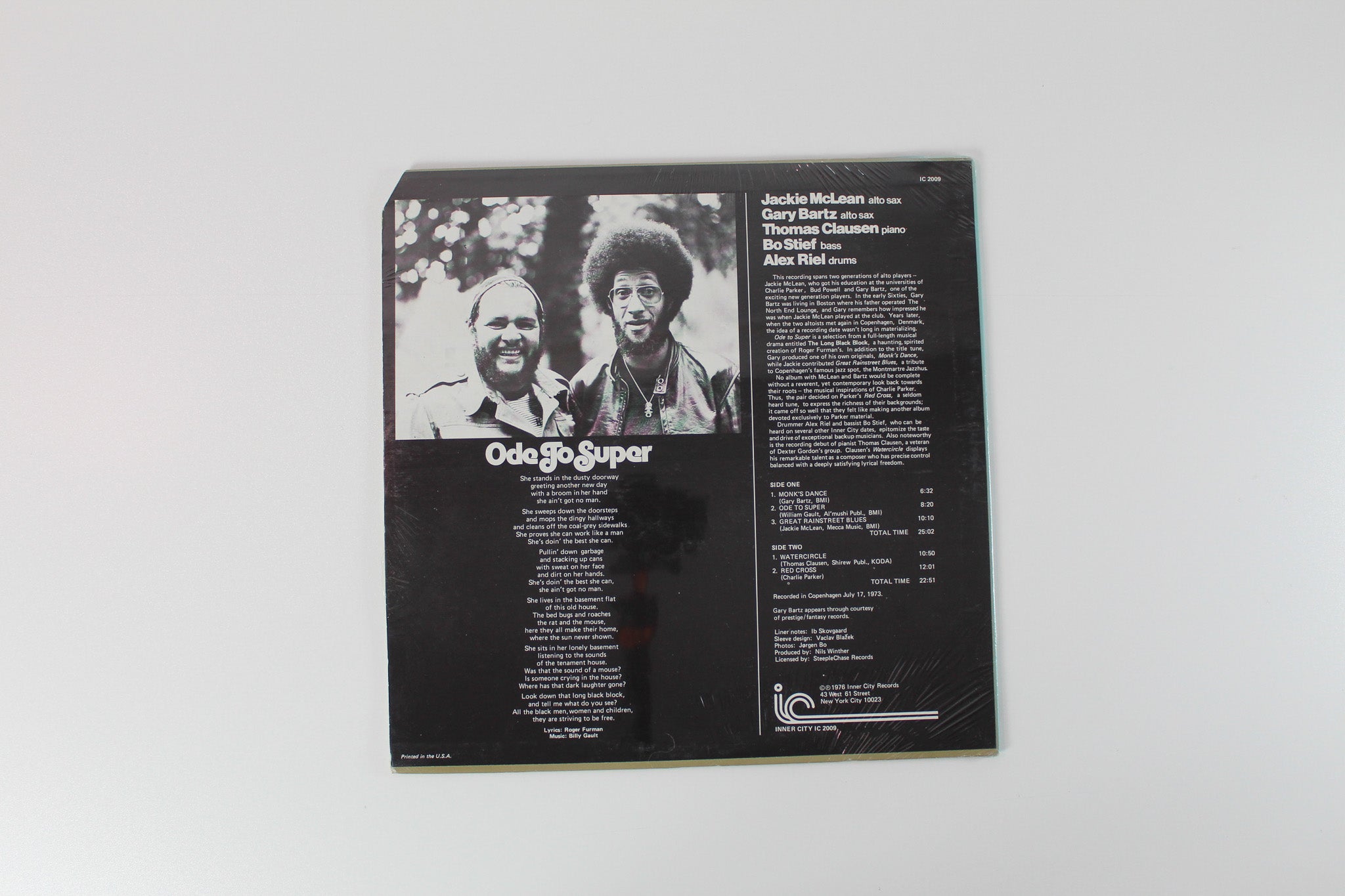 Jackie McLean & Gary Bartz - Ode To Super on Inner City Sealed
