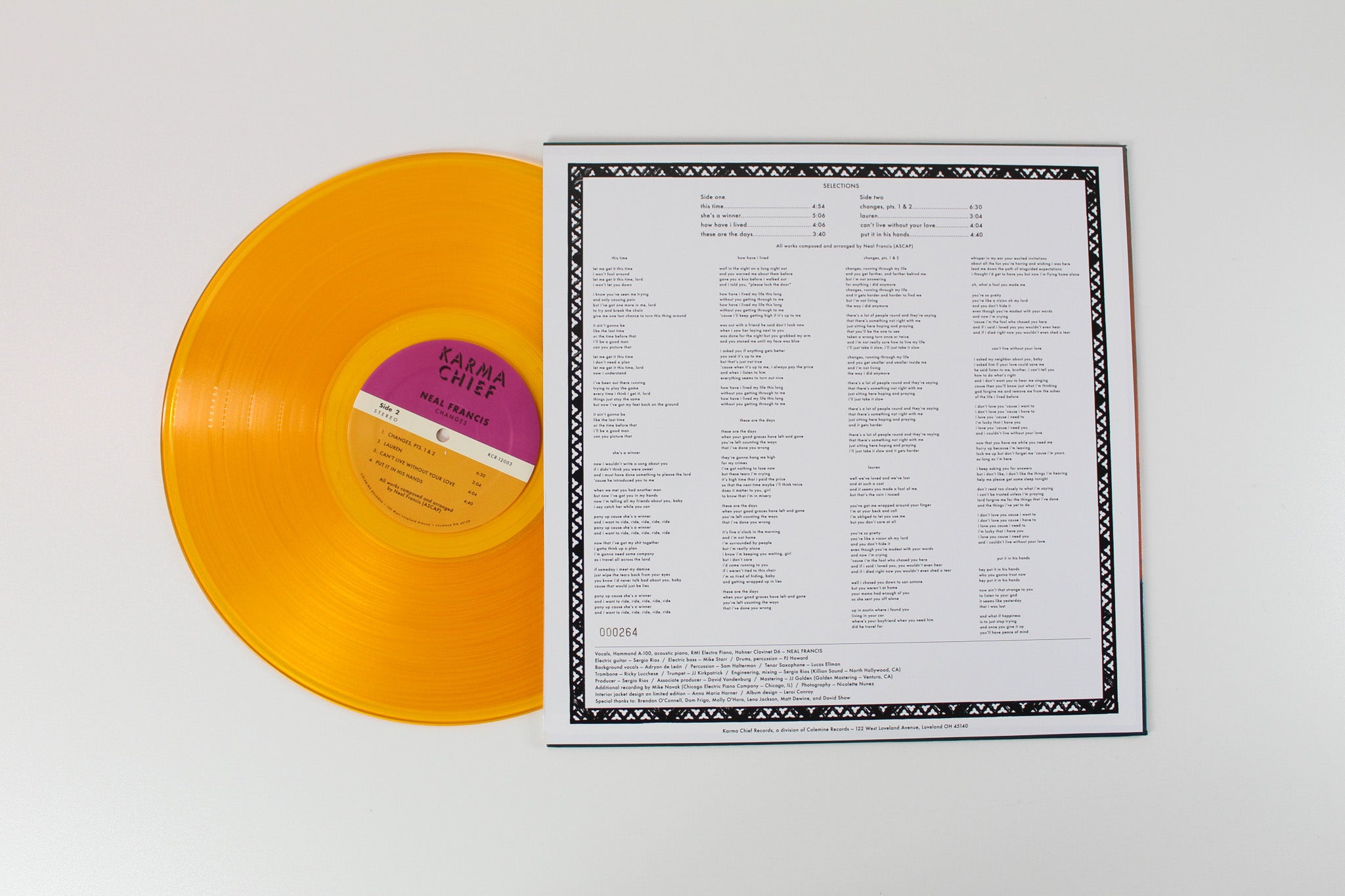 Neal Francis - Changes on Karma Chief Ltd Numbered Gold Vinyl