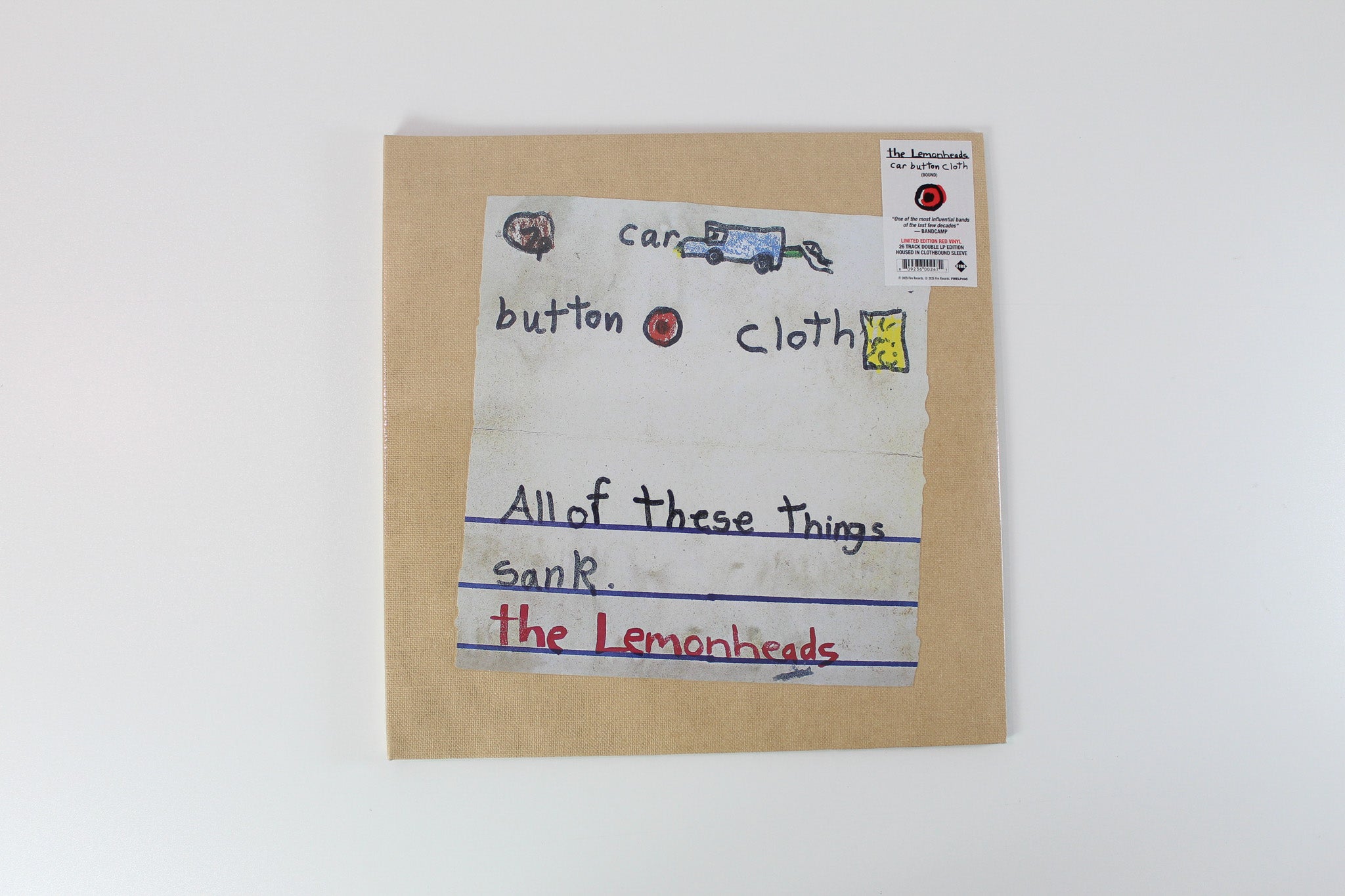 The Lemonheads - Car Button Cloth on Fire Records Ltd Clothbound Red Vinyl Reissue Sealed