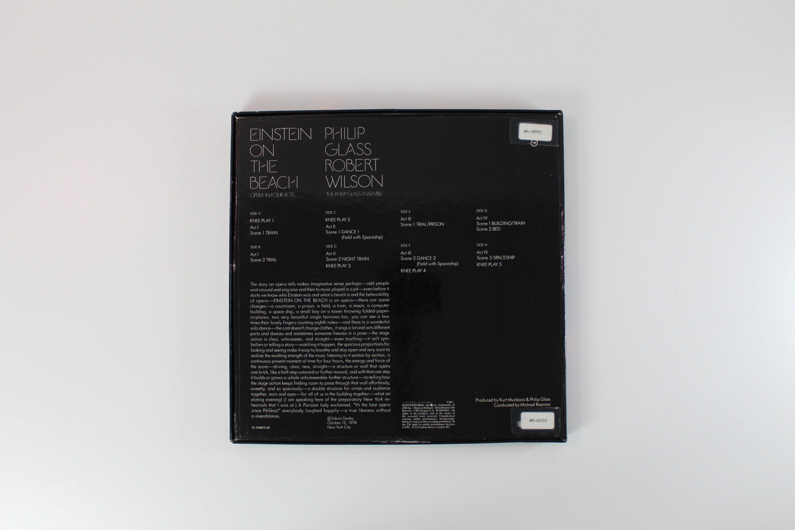 Philip Glass - Einstein On The Beach on CBS Masterworks Box Set Reissue