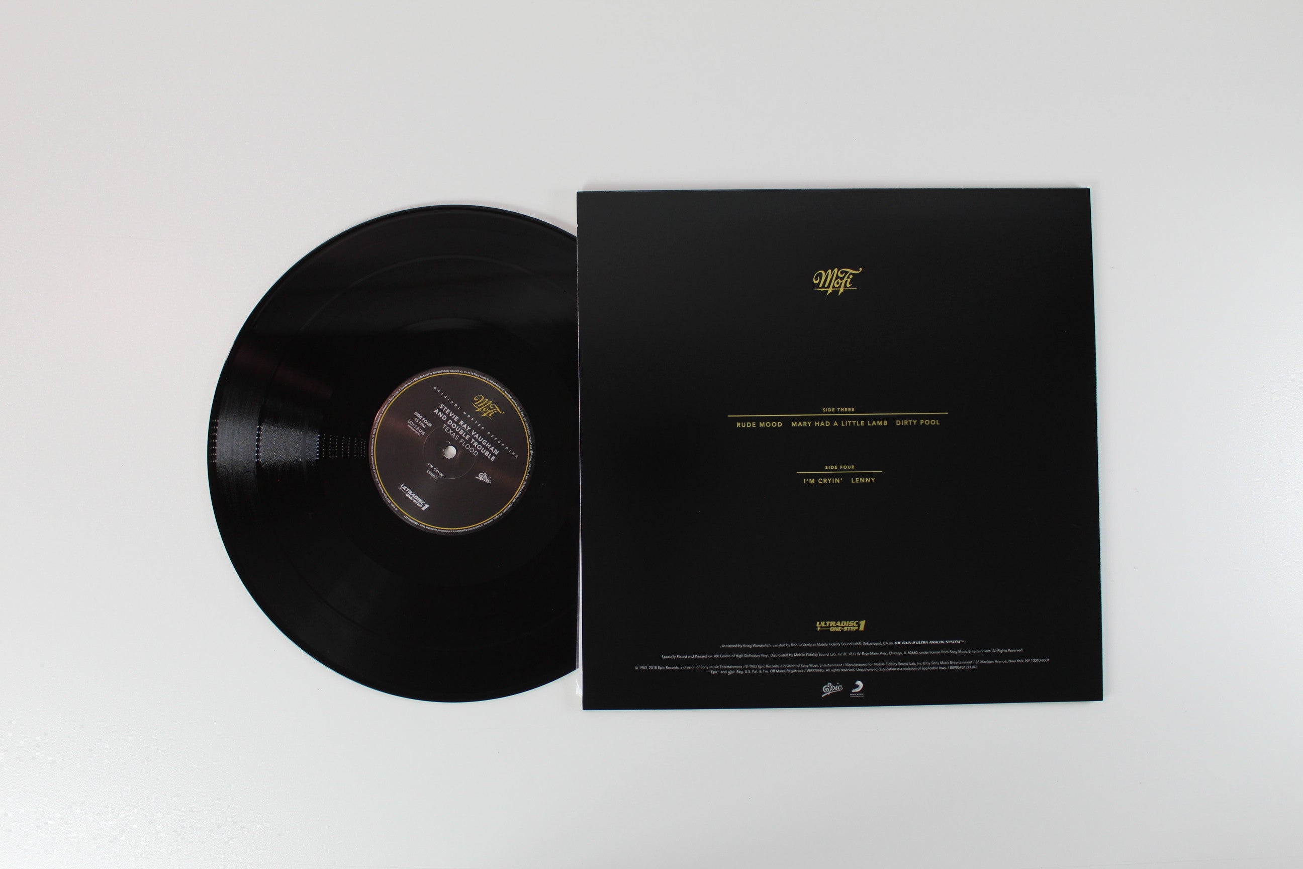 Stevie Ray Vaughan & Double Trouble - Texas Flood 45 RPM Numbered Reissue on Mobile Fidelity Sound Lab