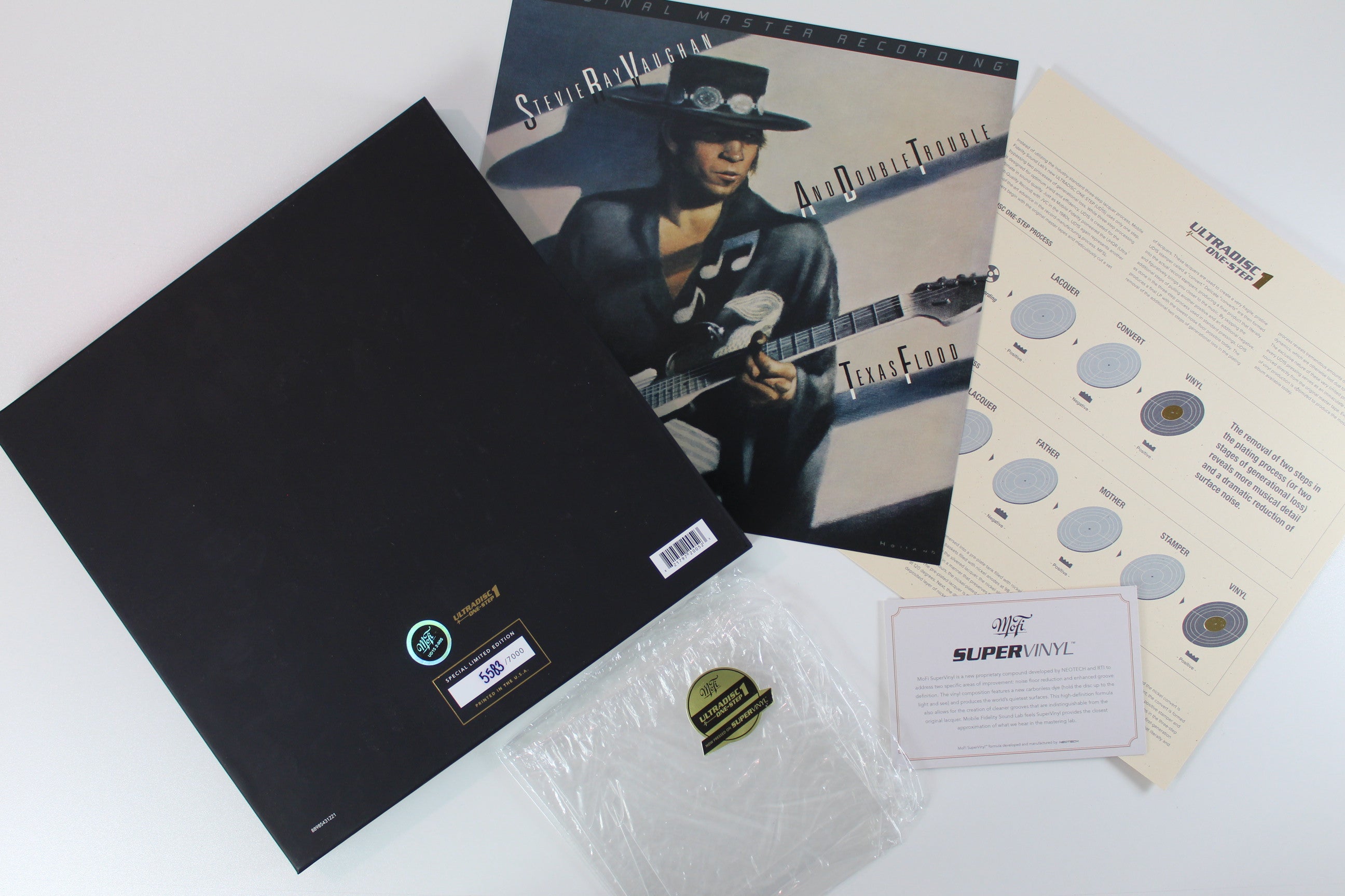 Stevie Ray Vaughan & Double Trouble - Texas Flood 45 RPM Numbered Reissue on Mobile Fidelity Sound Lab