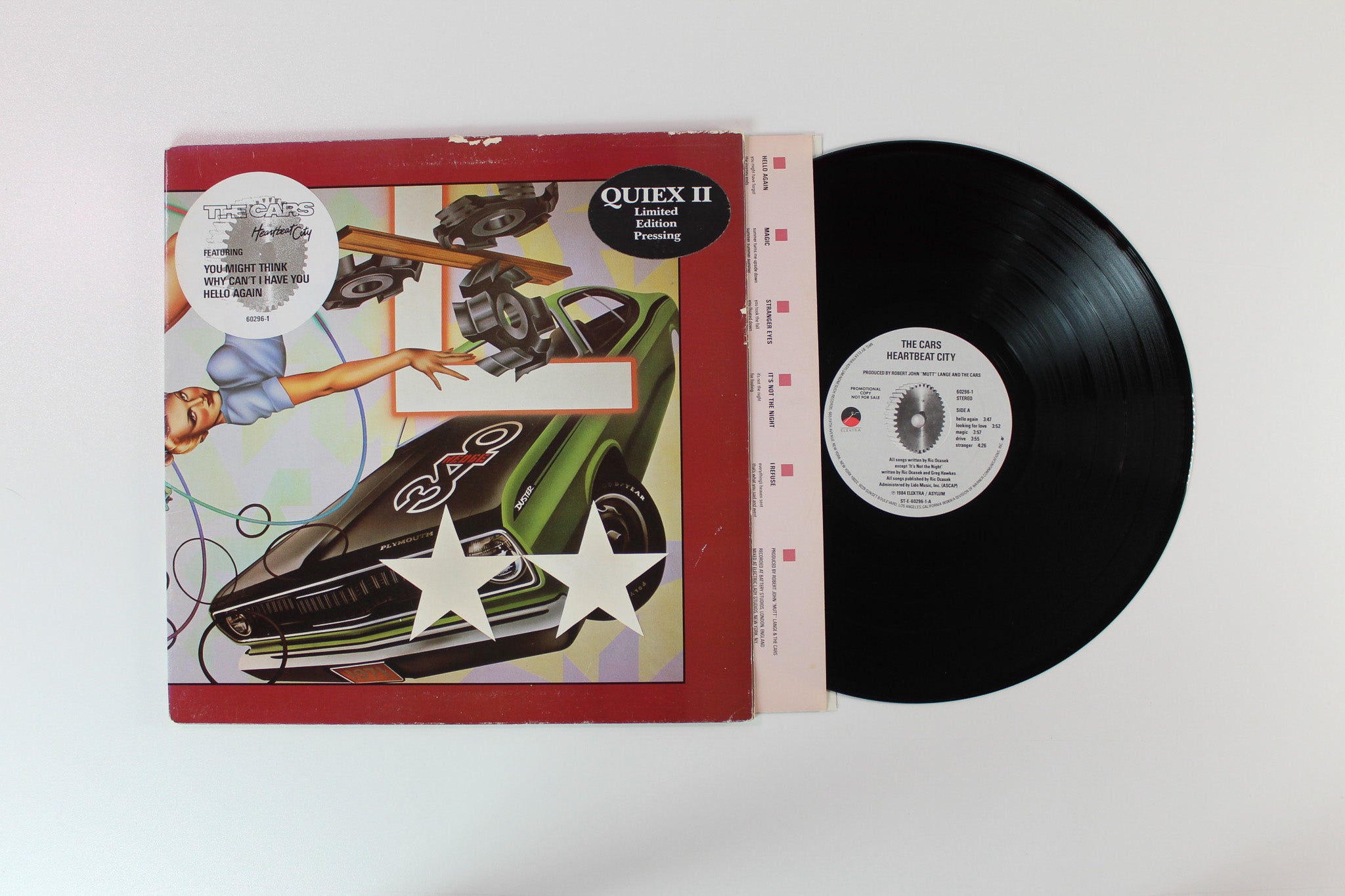 The Cars - Heartbeat City on Elektra Ltd. Quiex II Promo