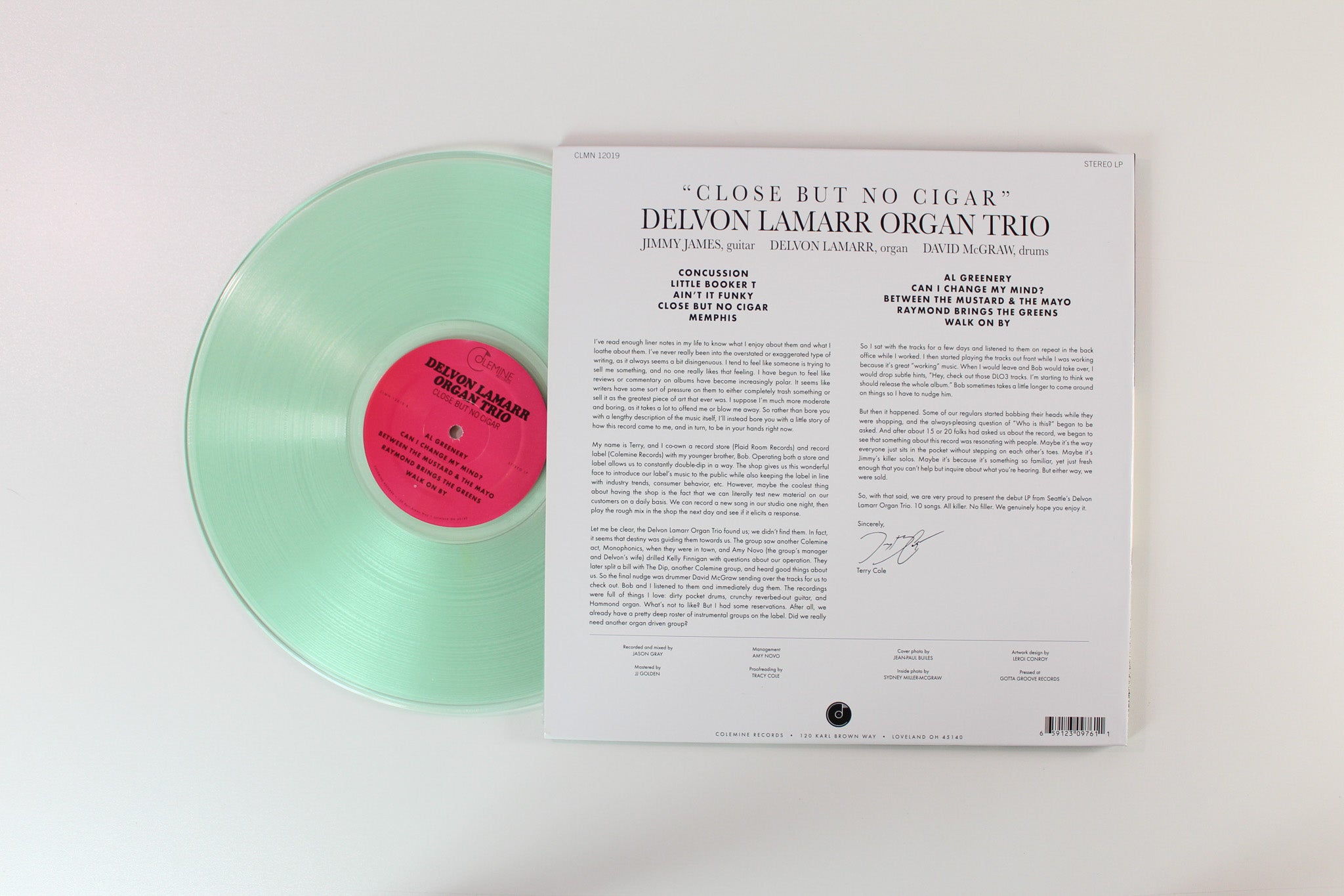 Delvon Lamarr Organ Trio - Close But No Cigar on Colemine Records Ltd. Coke Bottle Clear