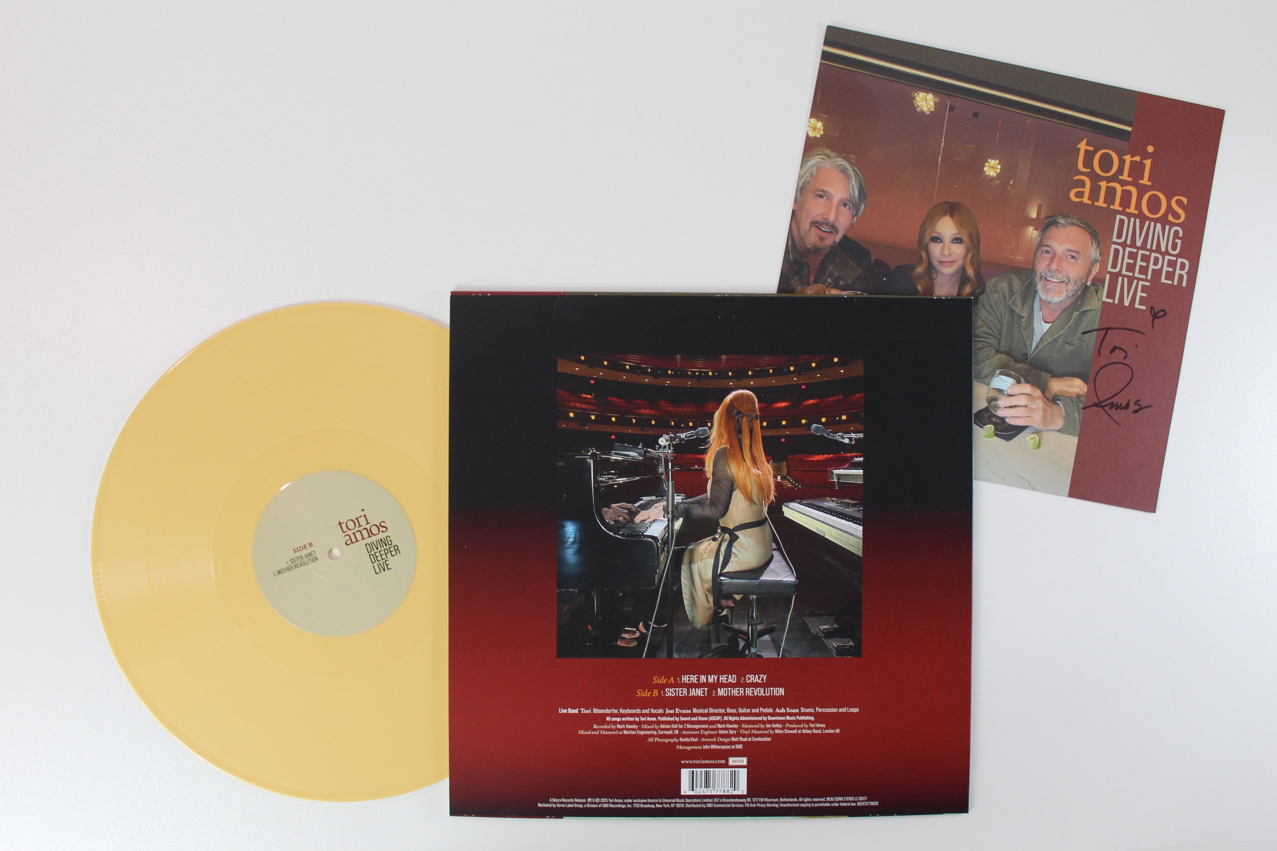 Tori Amos - Diving Deeper Live on Decca - Record Store Day - Custard Vinyl 12" Single
