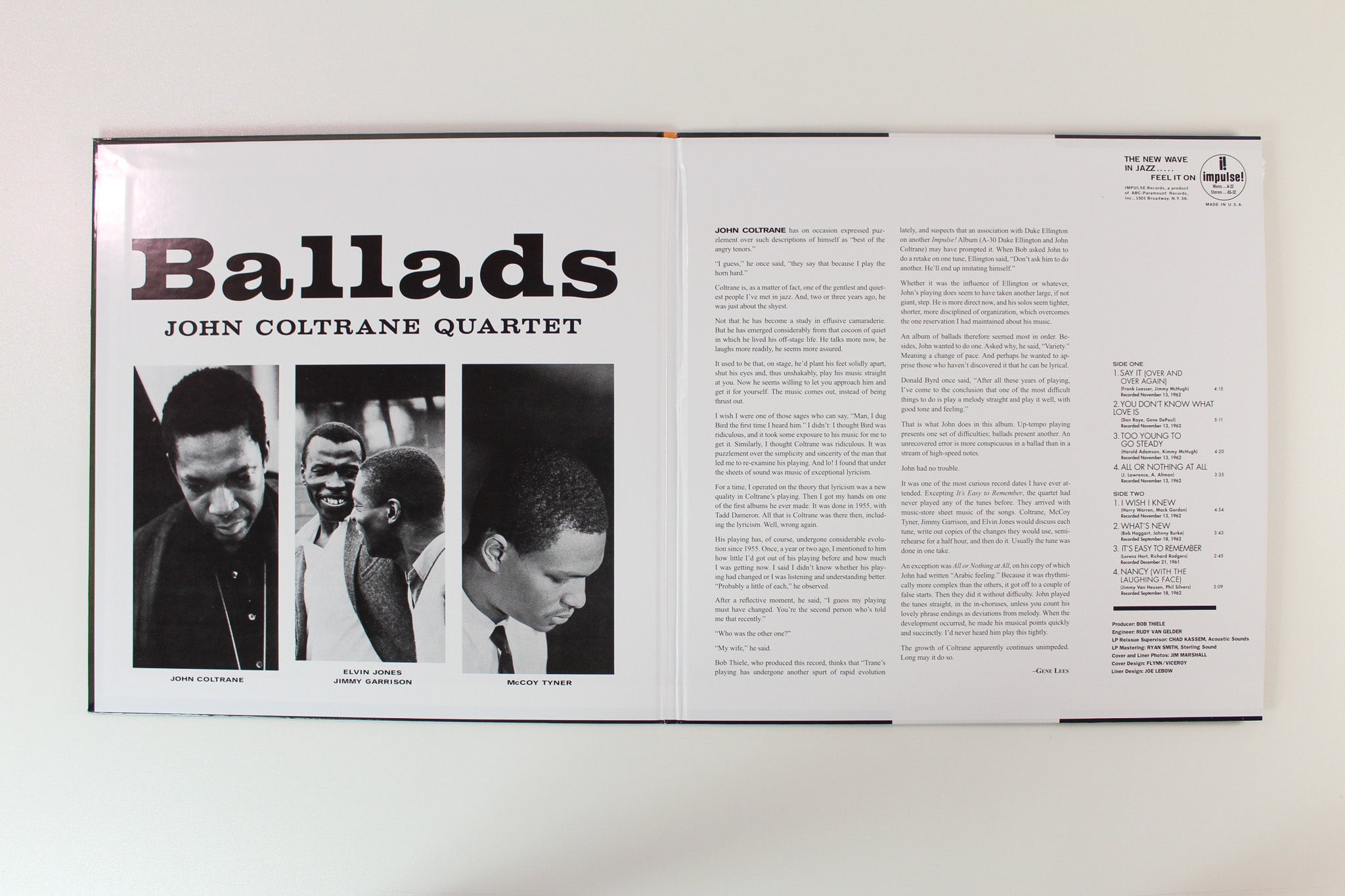 The John Coltrane Quartet - Ballads on Impulse! Acoustic Sounds Series Reissue