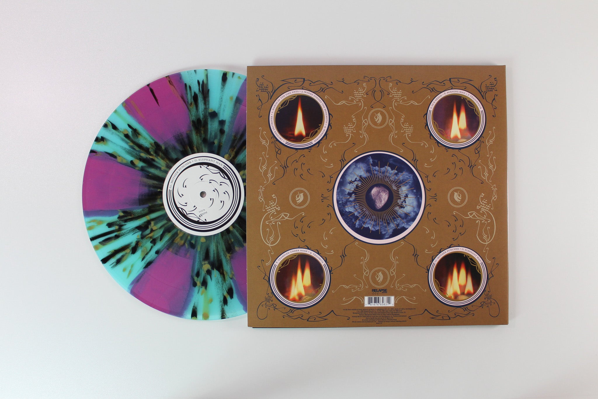 Mastodon - Remission on Relapse Records Reissue on Electric Blue w/ GRimace Purple Pinwheels w/ Splatter Edition 45 RPM
