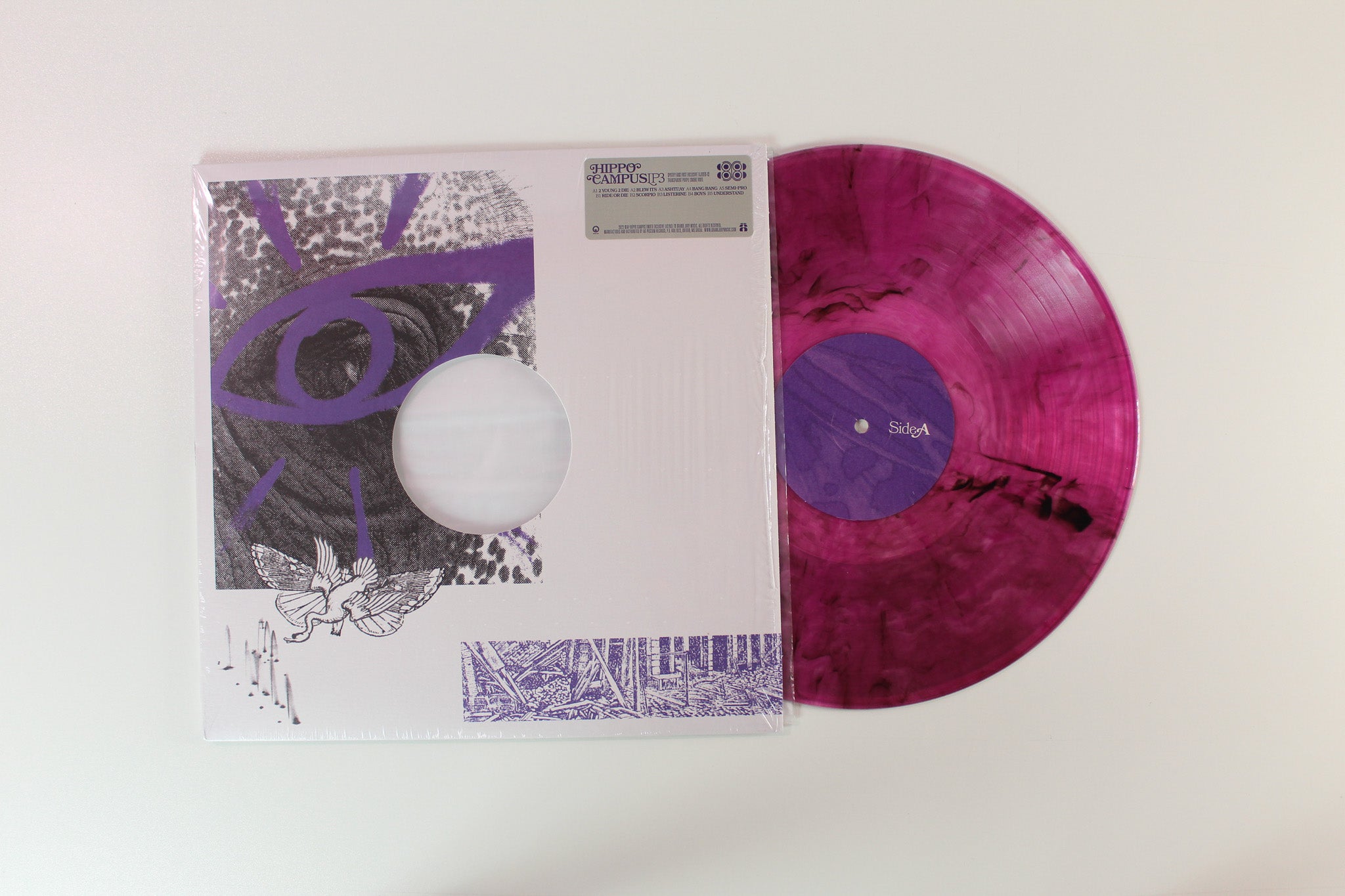 Hippo Campus - LP3 on Grand Jury Ltd. Spotify Fans First Exclusive Transparent Purple Smoke