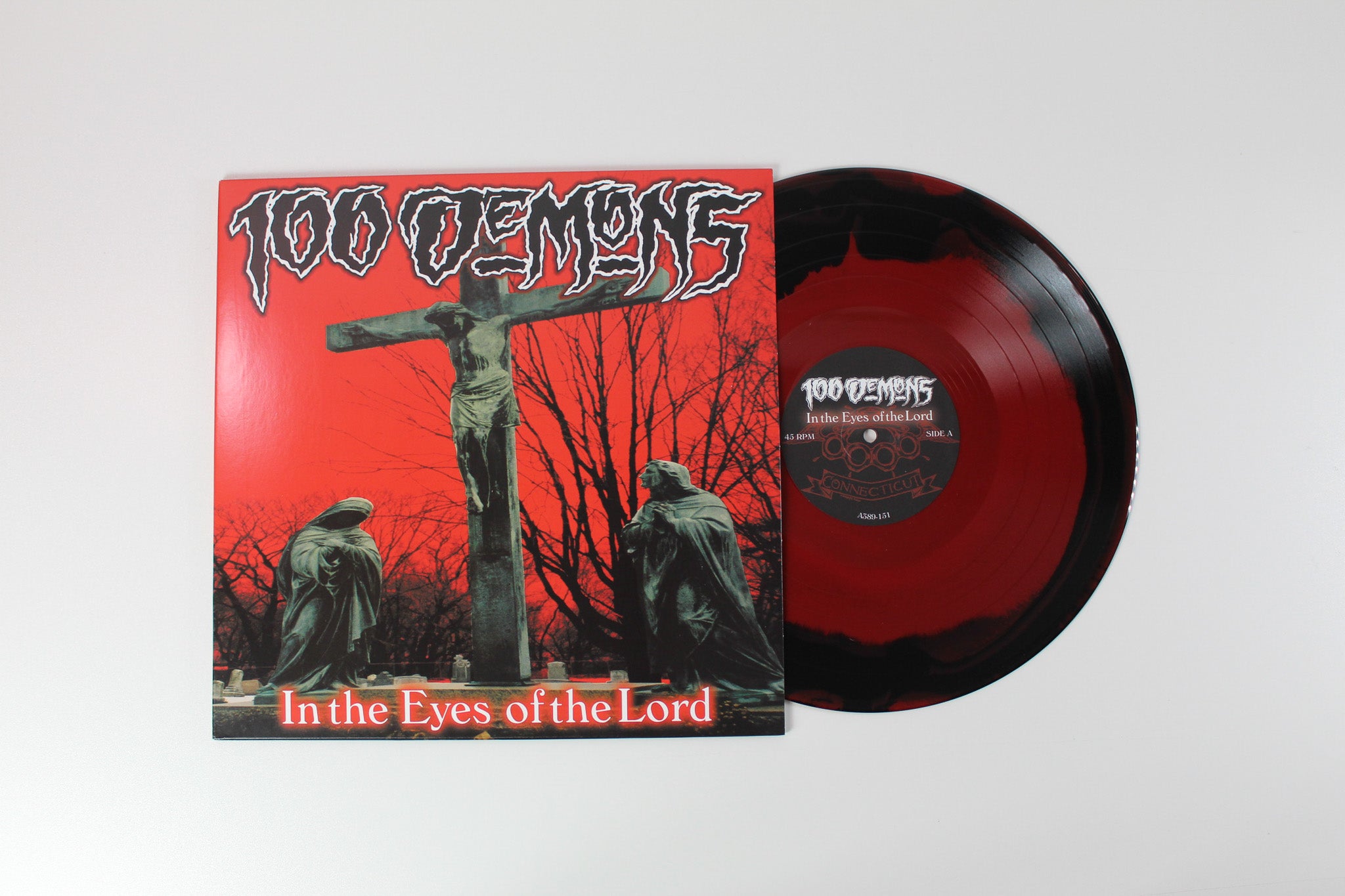 100 Demons - In The Eyes Of The Lord on A389 12" 45 RPM Blood/Night Smash Vinyl Reissue