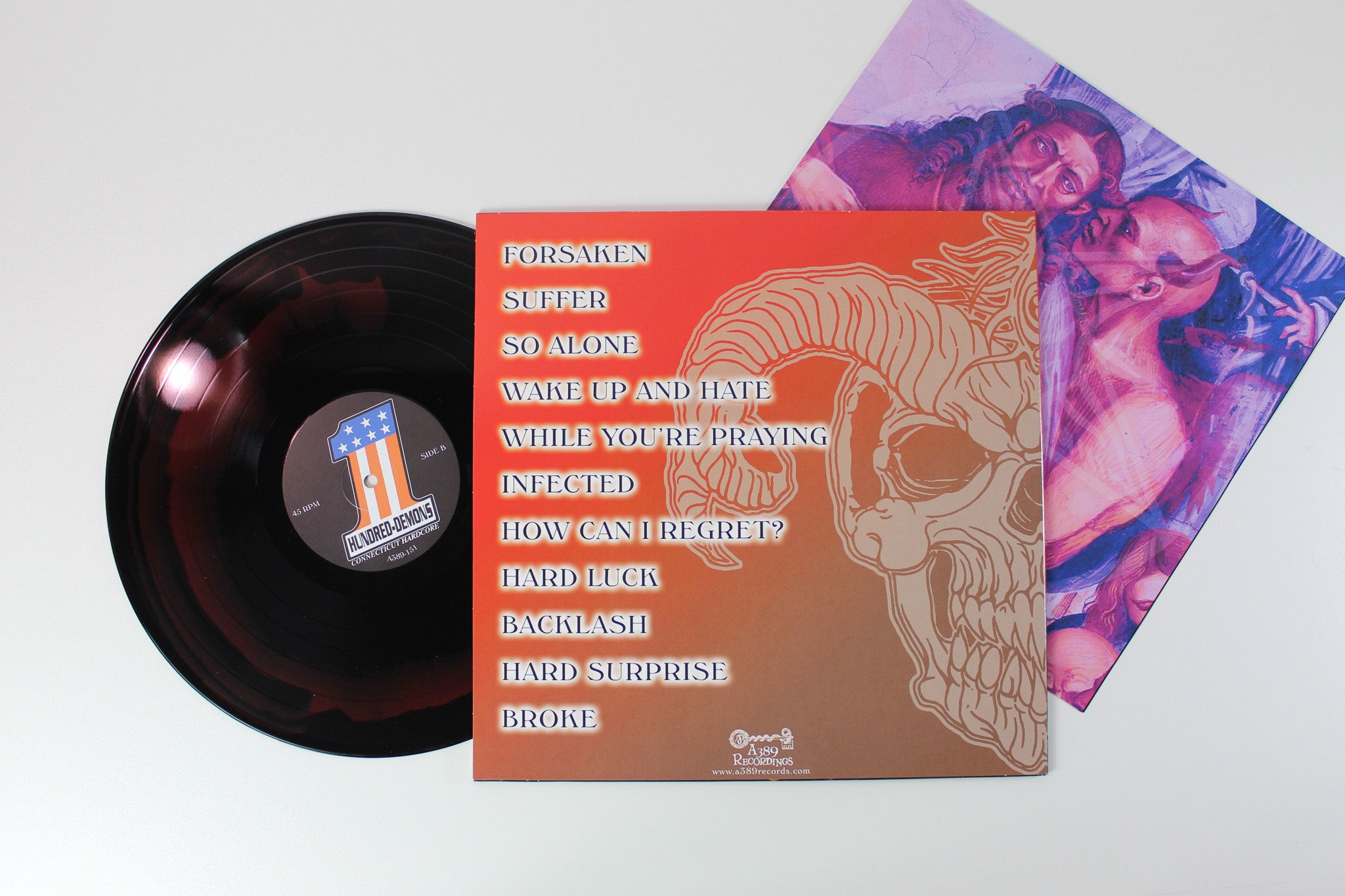 100 Demons - In The Eyes Of The Lord on A389 12" 45 RPM Blood/Night Smash Vinyl Reissue