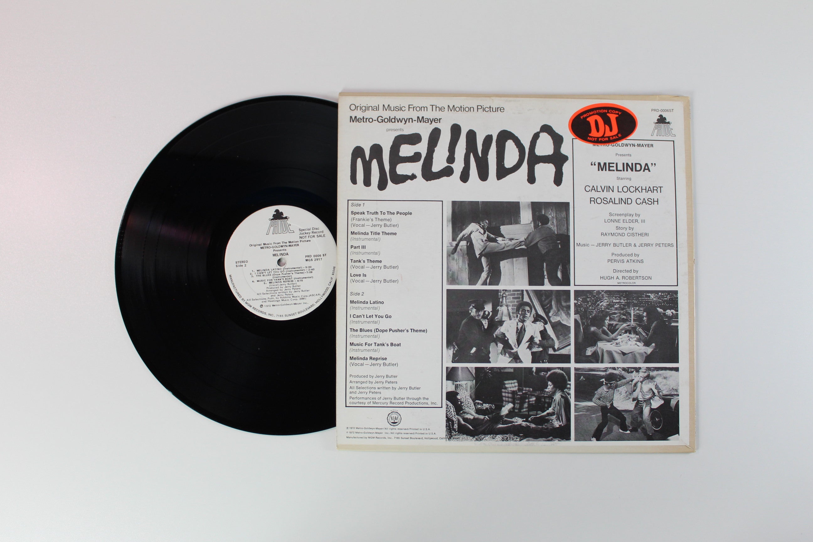 Jerry Butler - Melinda (Original Music From The Motion Picture) on Pride Promo