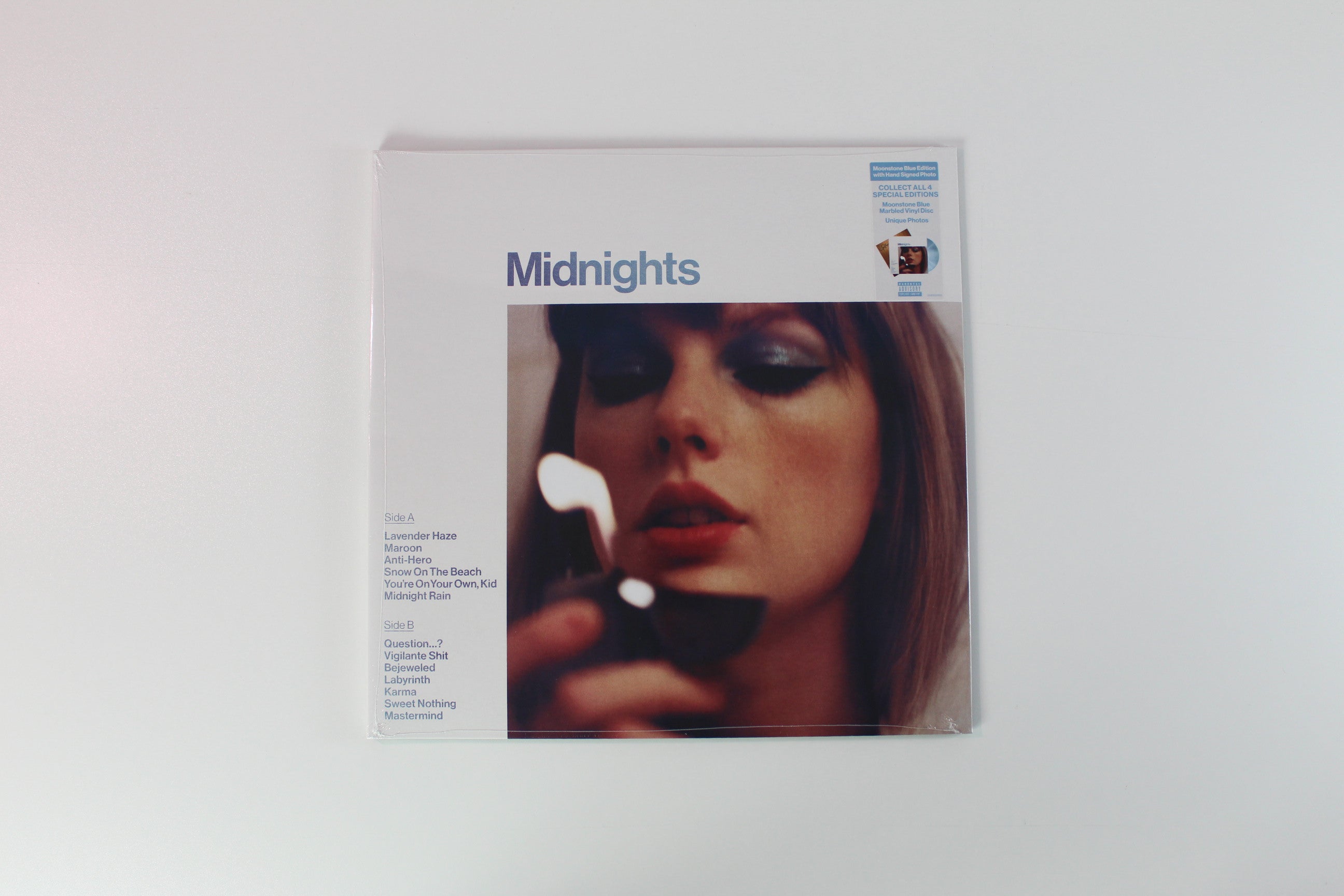 Taylor Swift - Midnights on Republic Moonstone Blue Marbled With Signed Insert Sealed