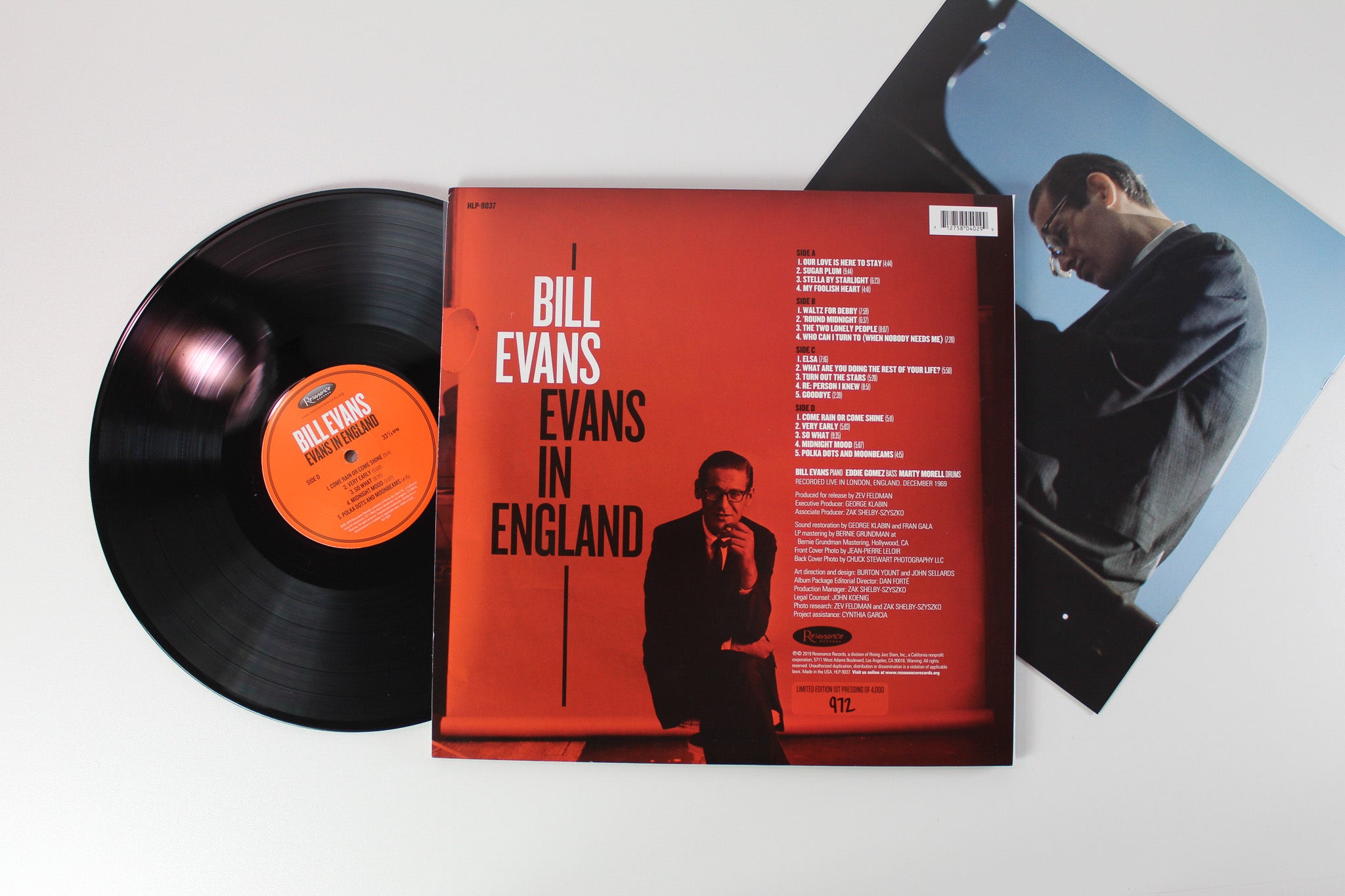 Bill Evans - Evans In England on Resonance RSD 2019 Ltd Numbered  180 Gram