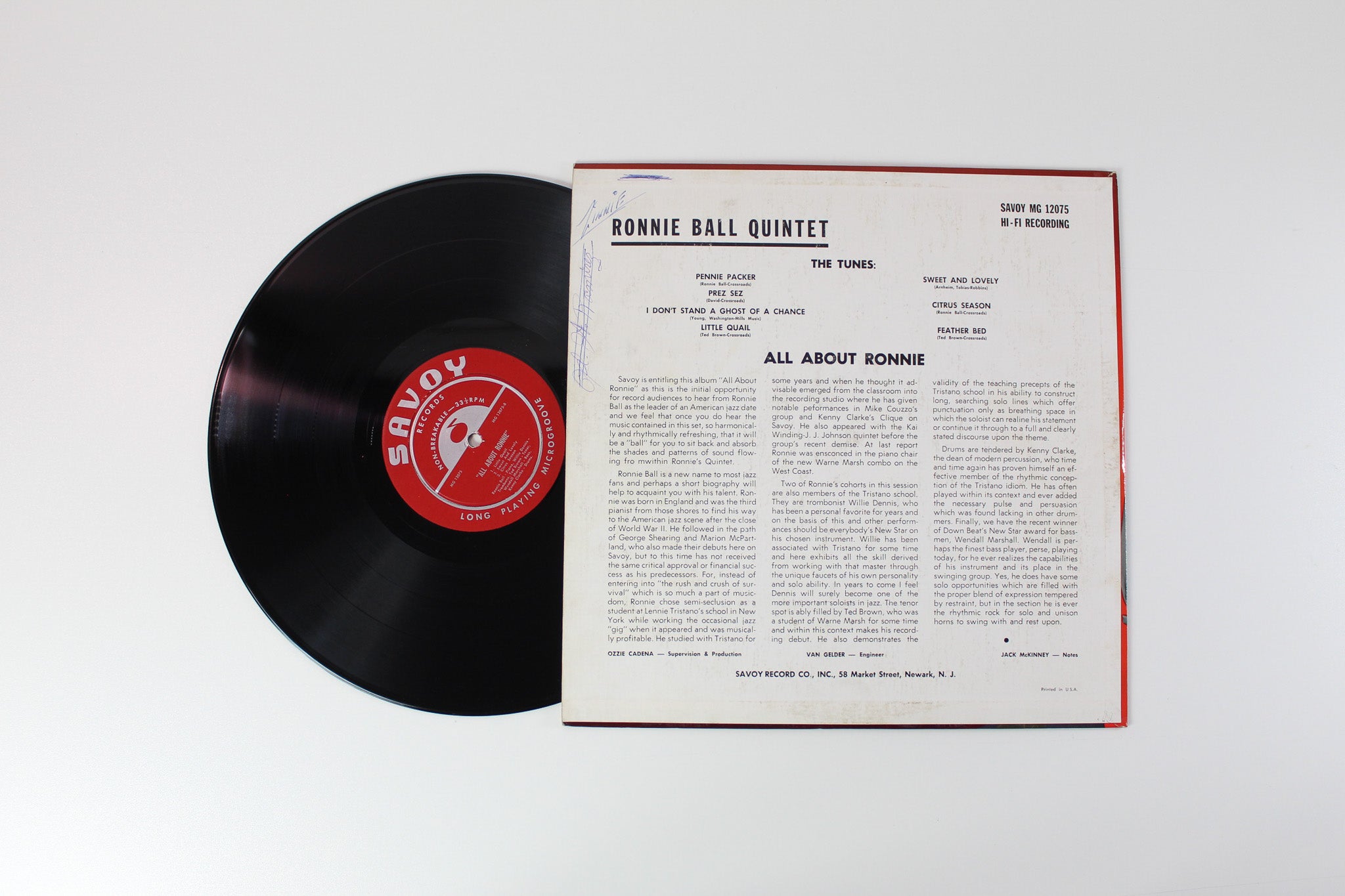 Ronnie Ball - All About Ronnie on Savoy