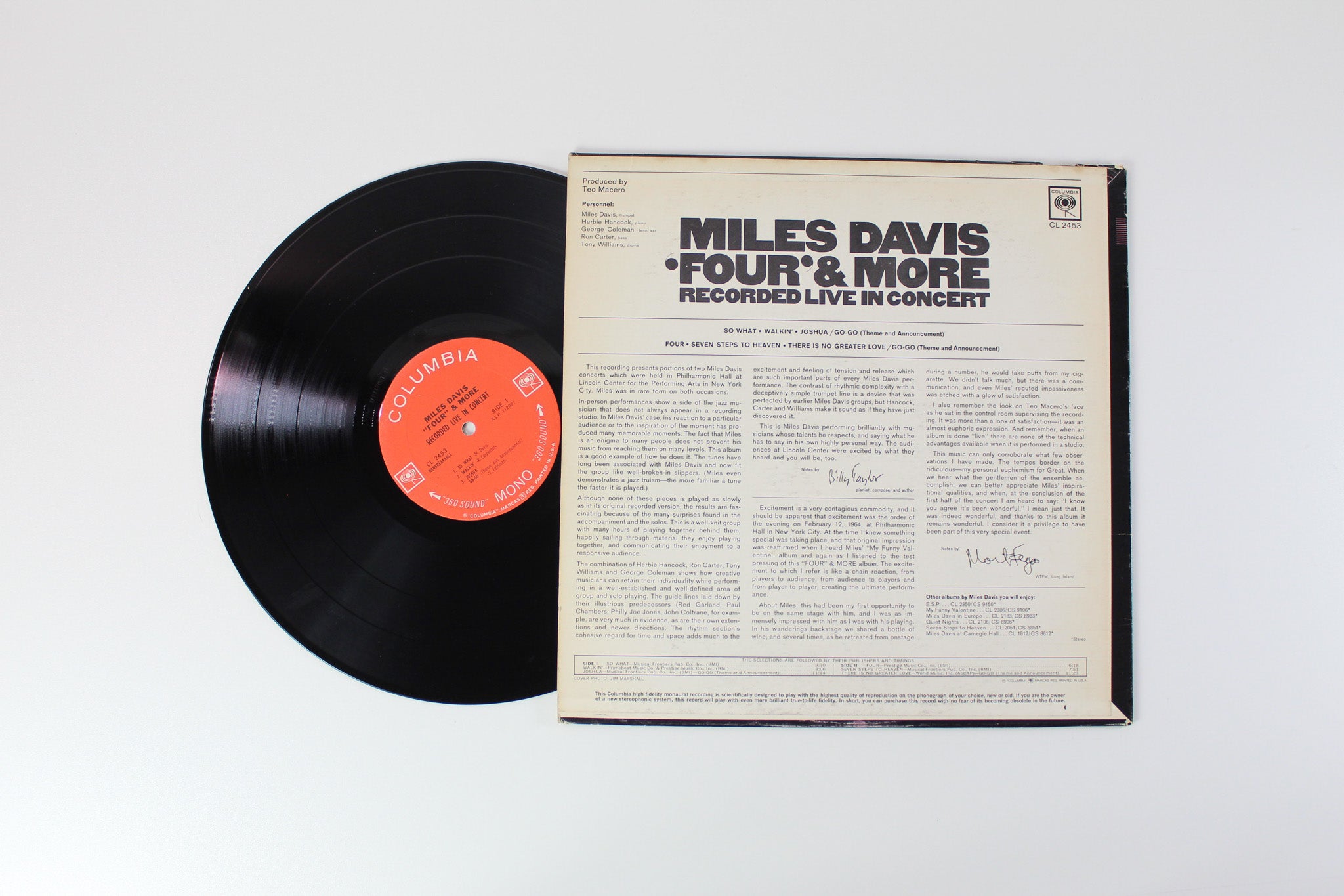 Miles Davis - 'Four' & More (Recorded Live In Concert) on Columbia 2 Eye Mono