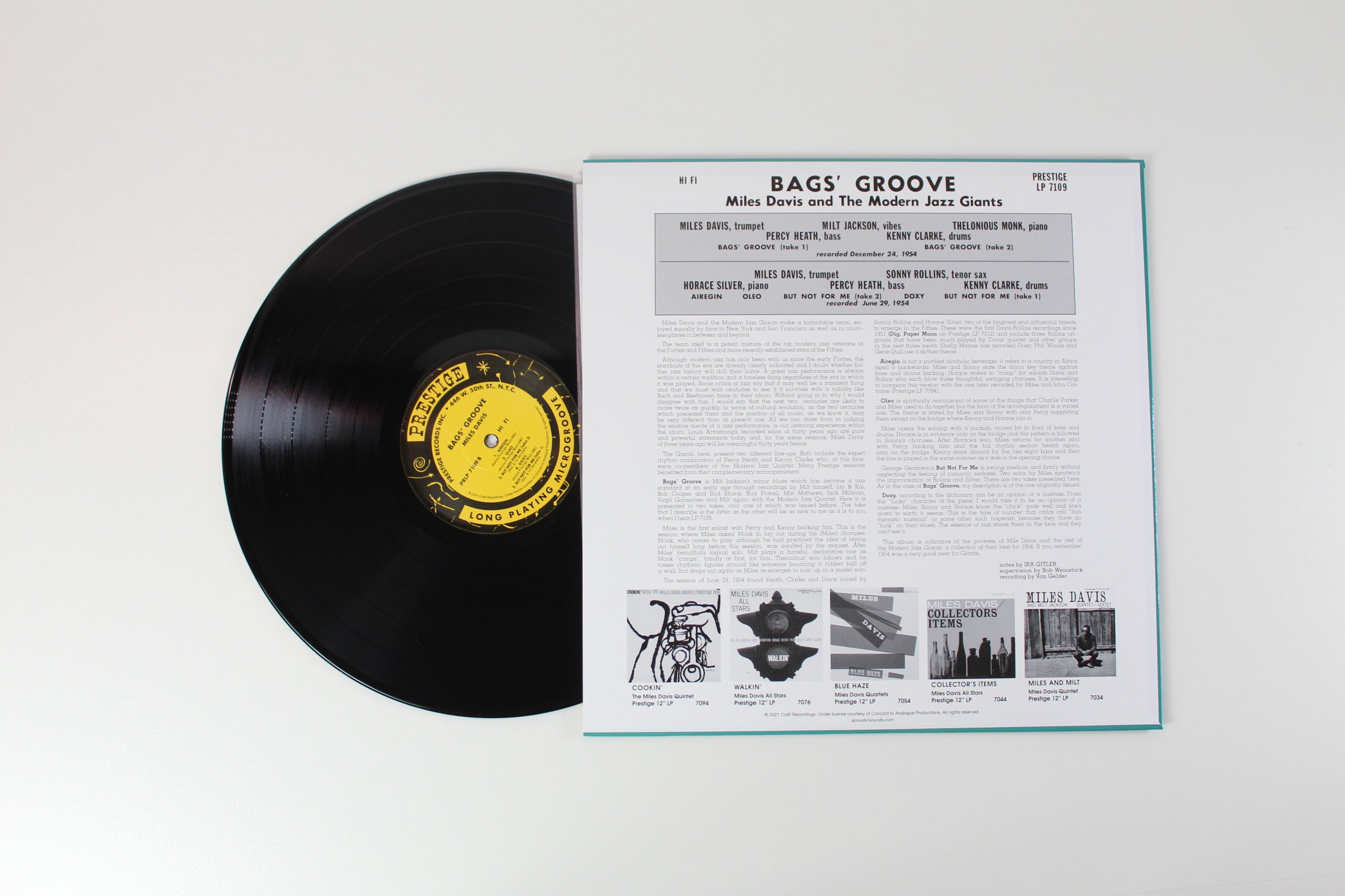 Miles Davis - Bags Groove on Prestige OJC Reissue