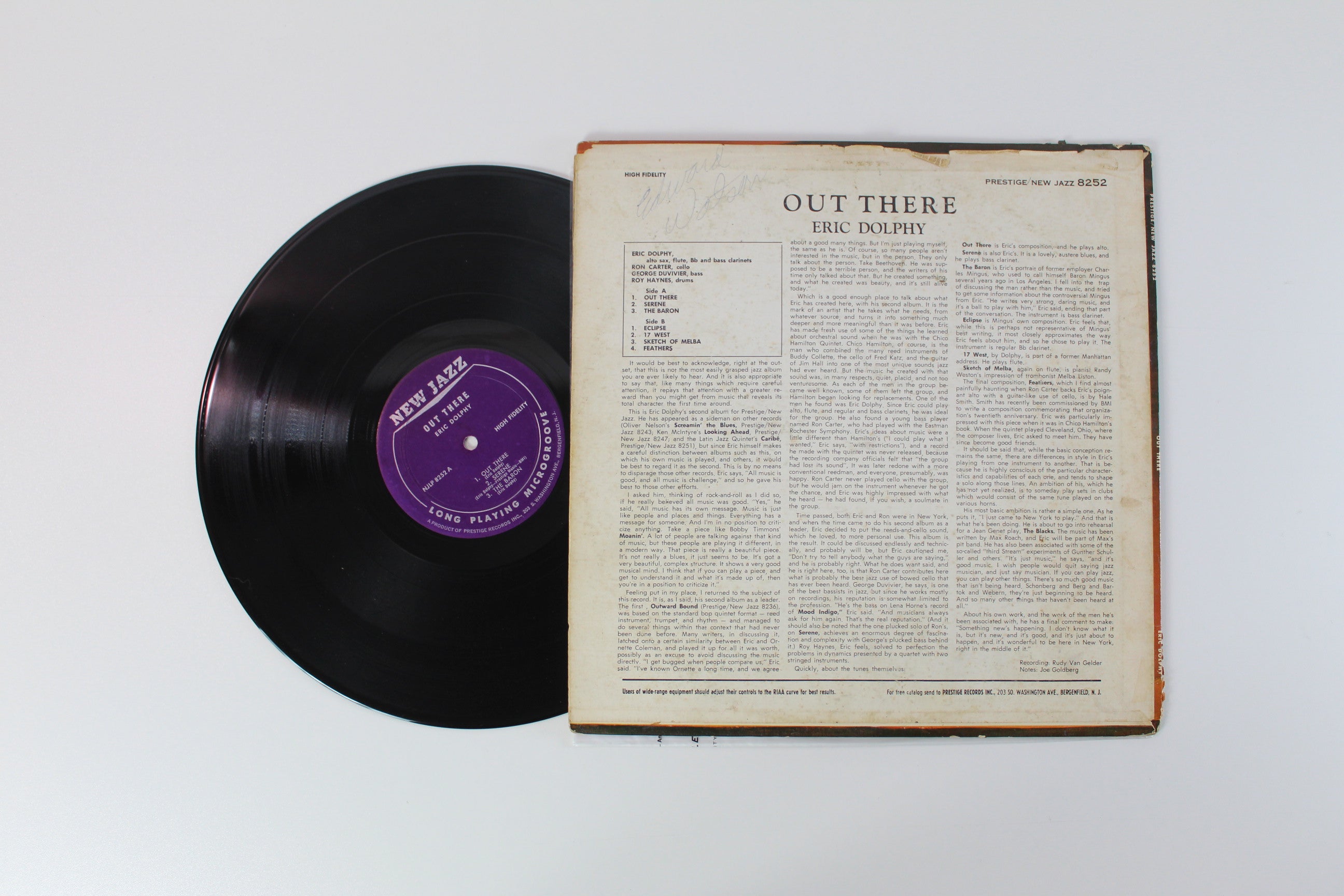 Eric Dolphy - Out There on New Jazz Mono Deep Groove