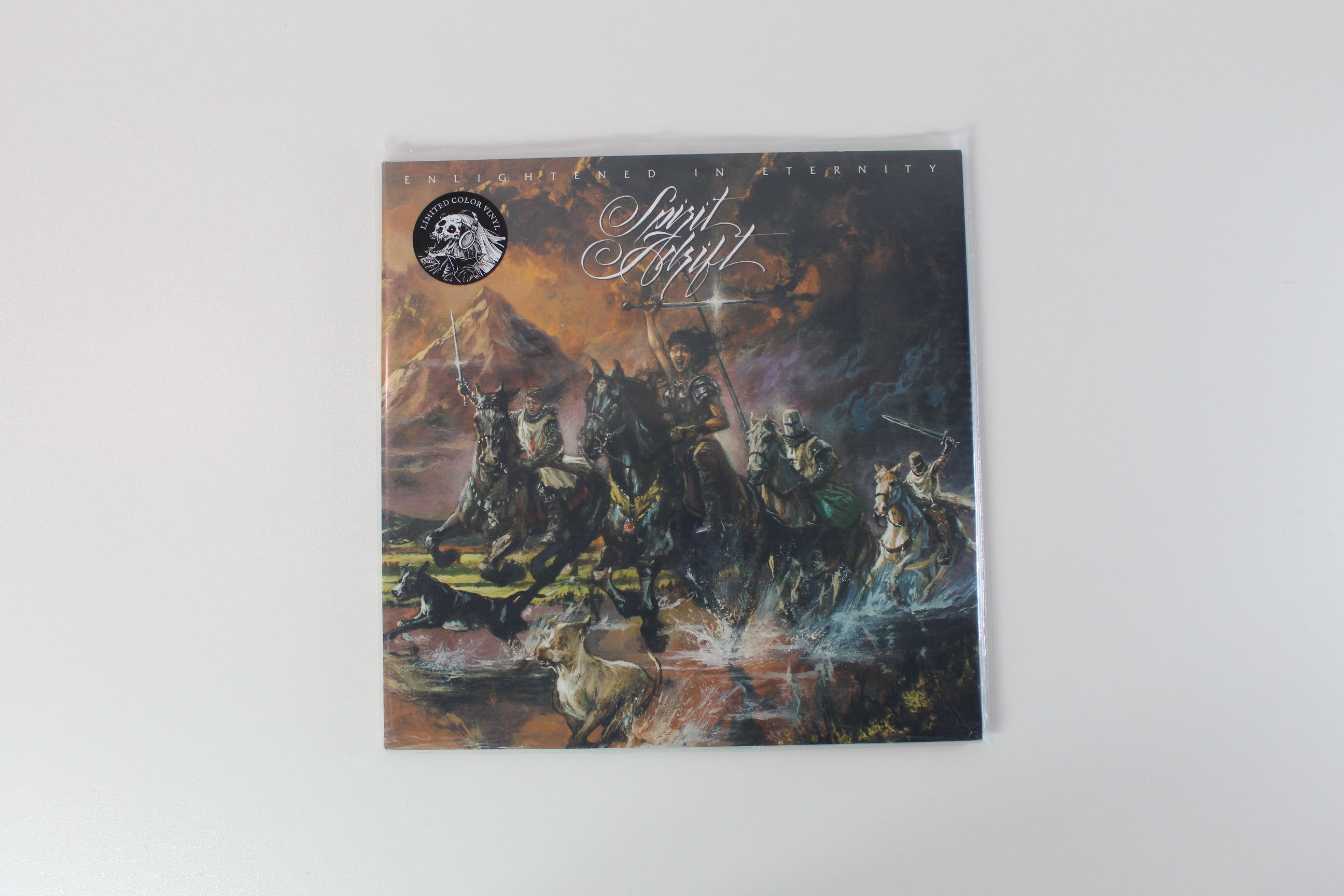 Spirit Adrift - Enlightened In Eternity on 20 Buck Spin Ltd Orange Neon / Aqua Blue / Neon Violet Merge With Black White And Magenta Splatter