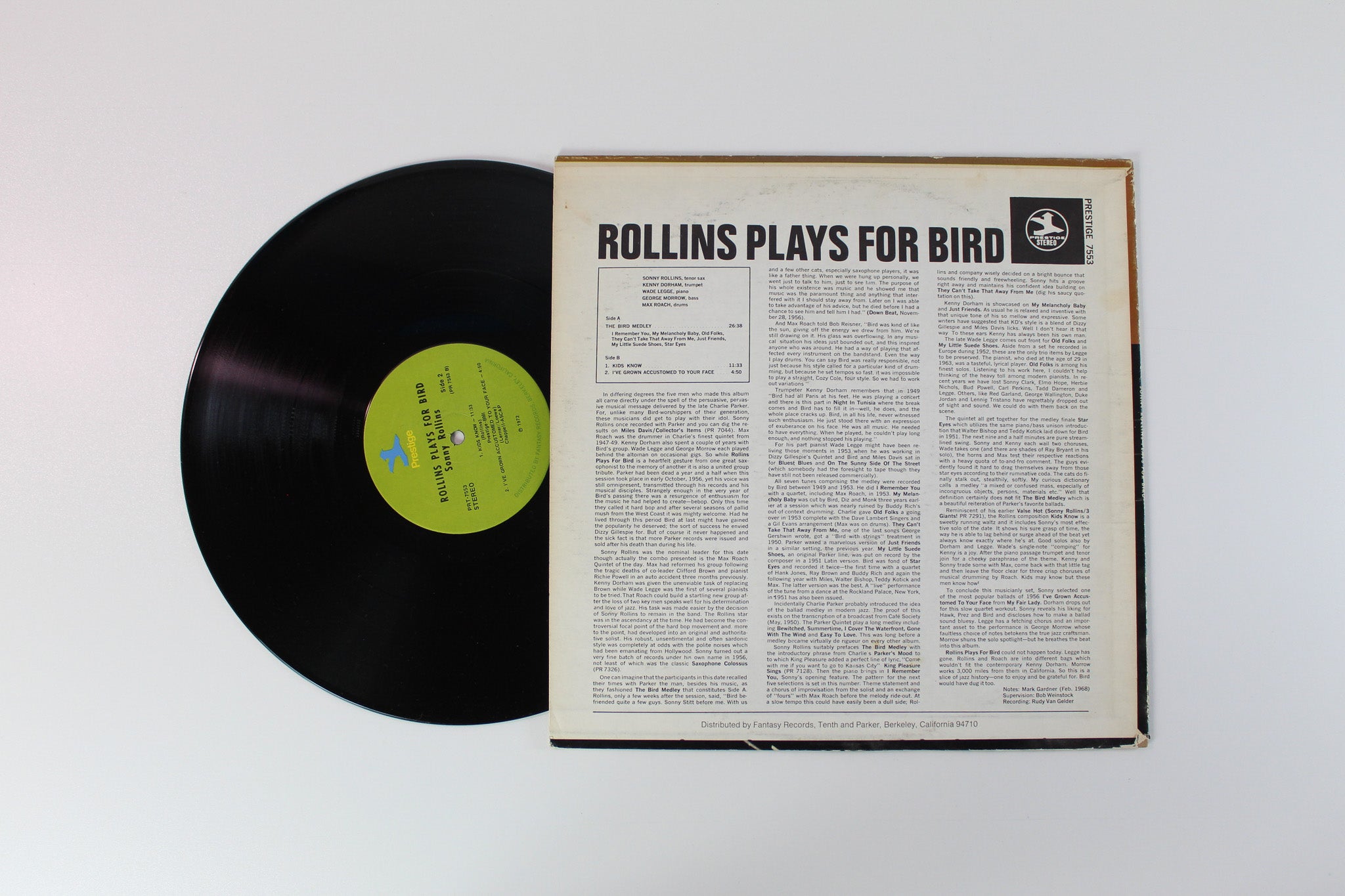 Sonny Rollins - Rollins Plays For Bird on Prestige - Stereo