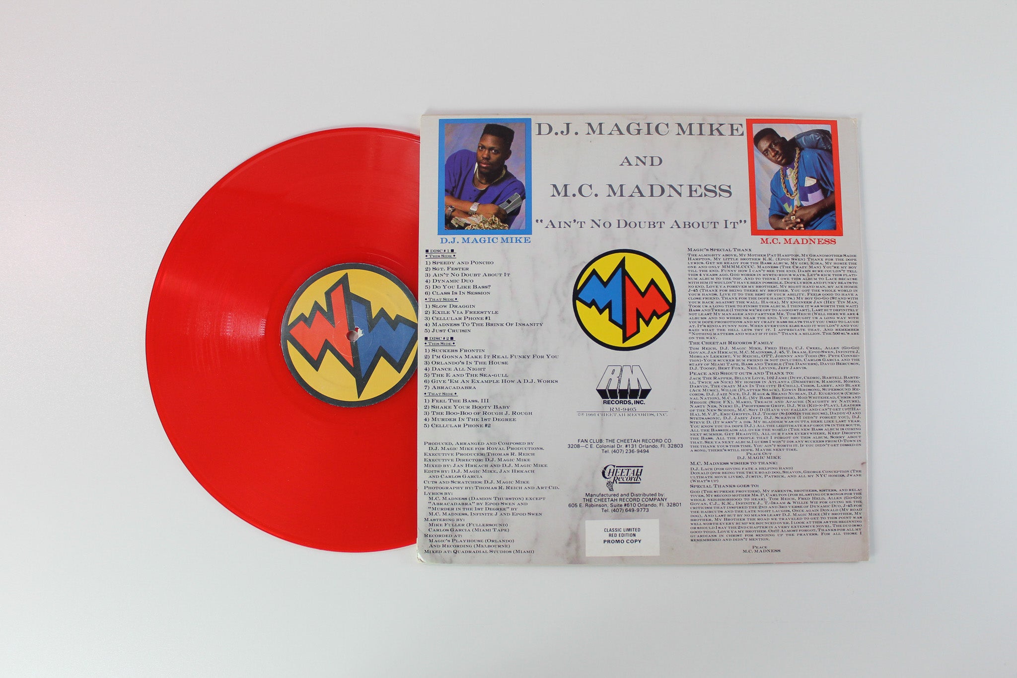 DJ Magic Mike And M.C. Madness - Ain't No Doubt About It on RM Records, Inc. / Cheetah Records - Red Vinyl