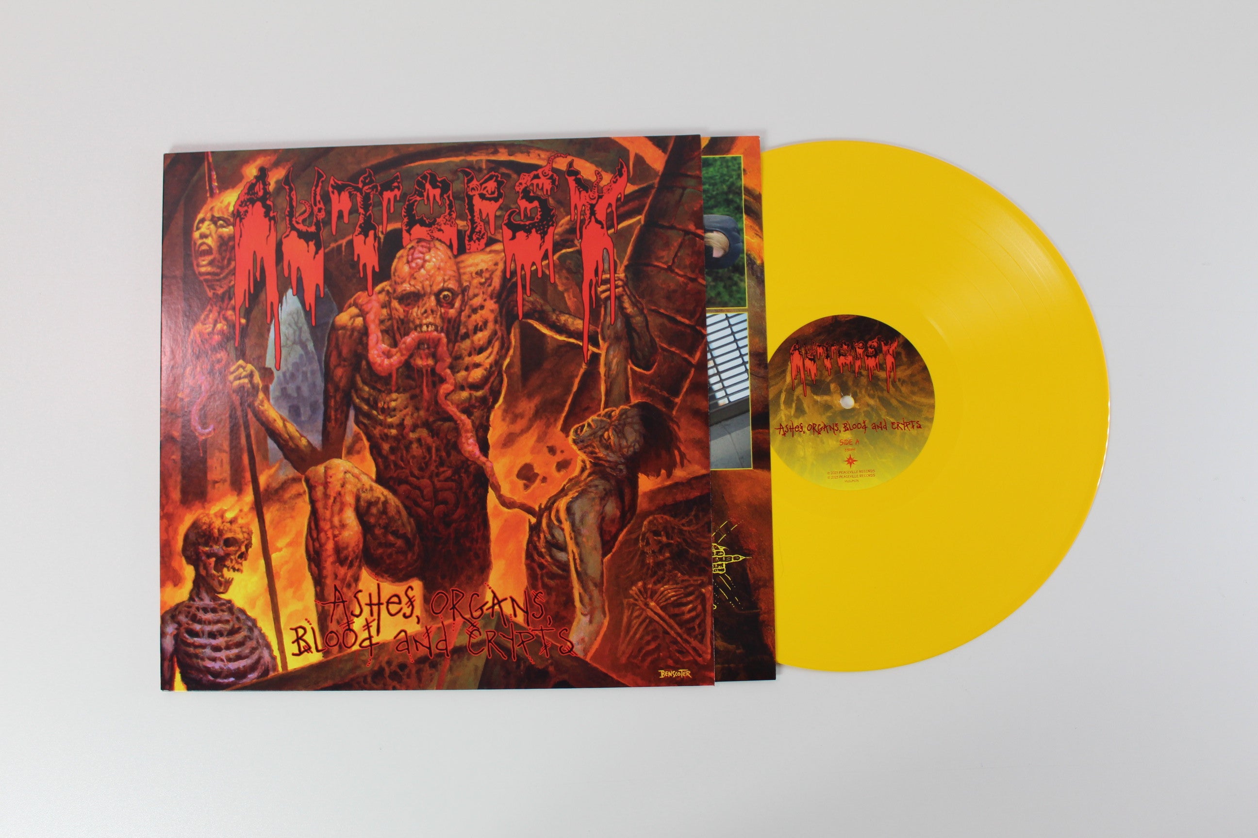 Autopsy - Ashes Organs Blood And Crypts on Peaceville Ltd Yellow / Organs Edition