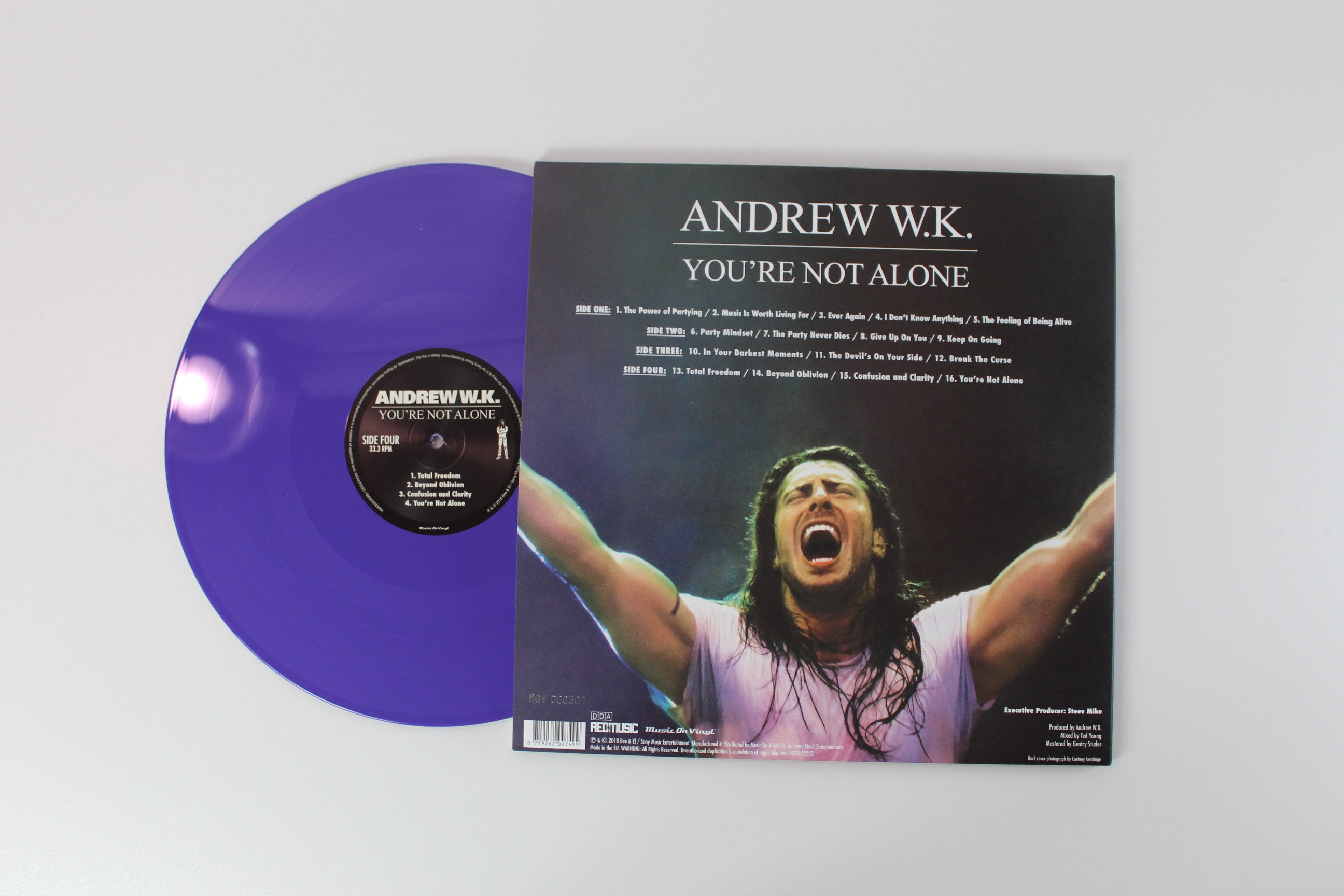 Andrew W.K. - You're Not Alone on Music on Vinyl Ltd Numbered Light / Dark Purple Vinyl