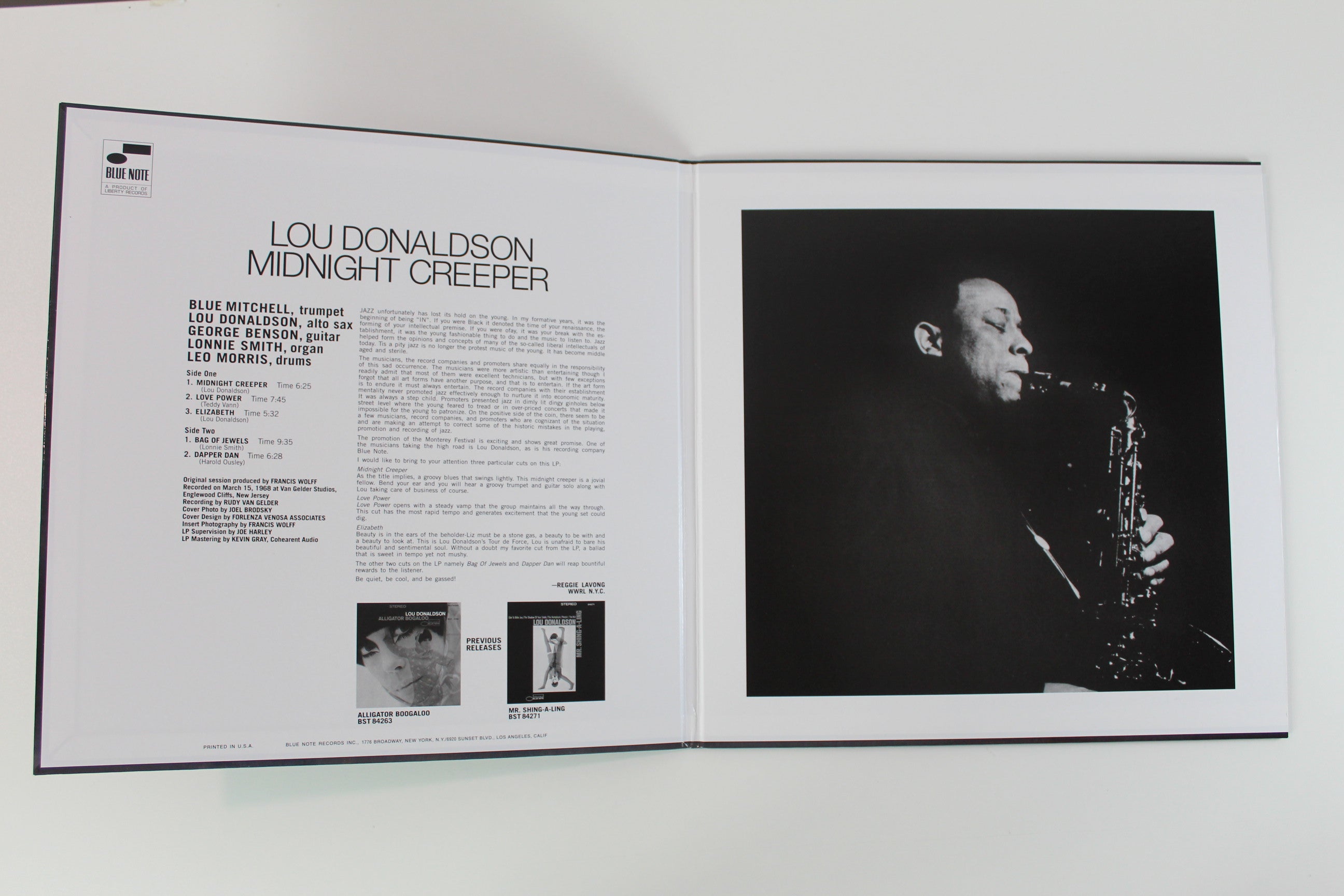 Lou Donaldson - Midnight Creeper Blue Note Tone Poet Series Reissue