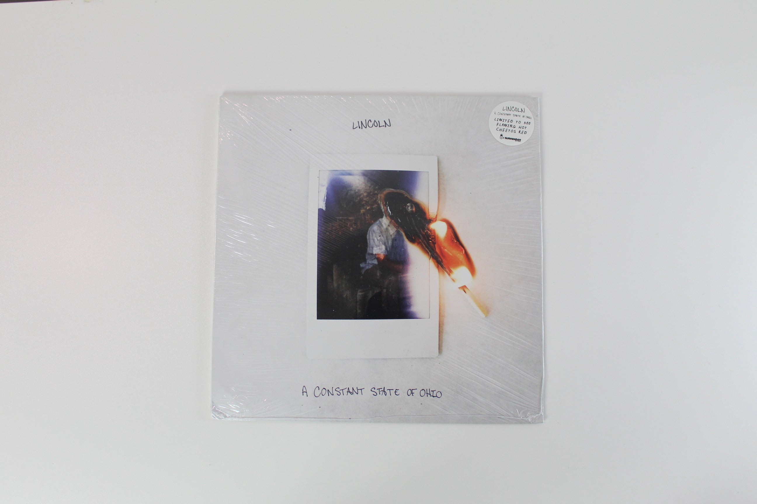 Lincoln - A Constant State of Ohio on I Surrender 12" Single Sided Etched EP Flaming Hot Cheetos Red Vinyl Sealed