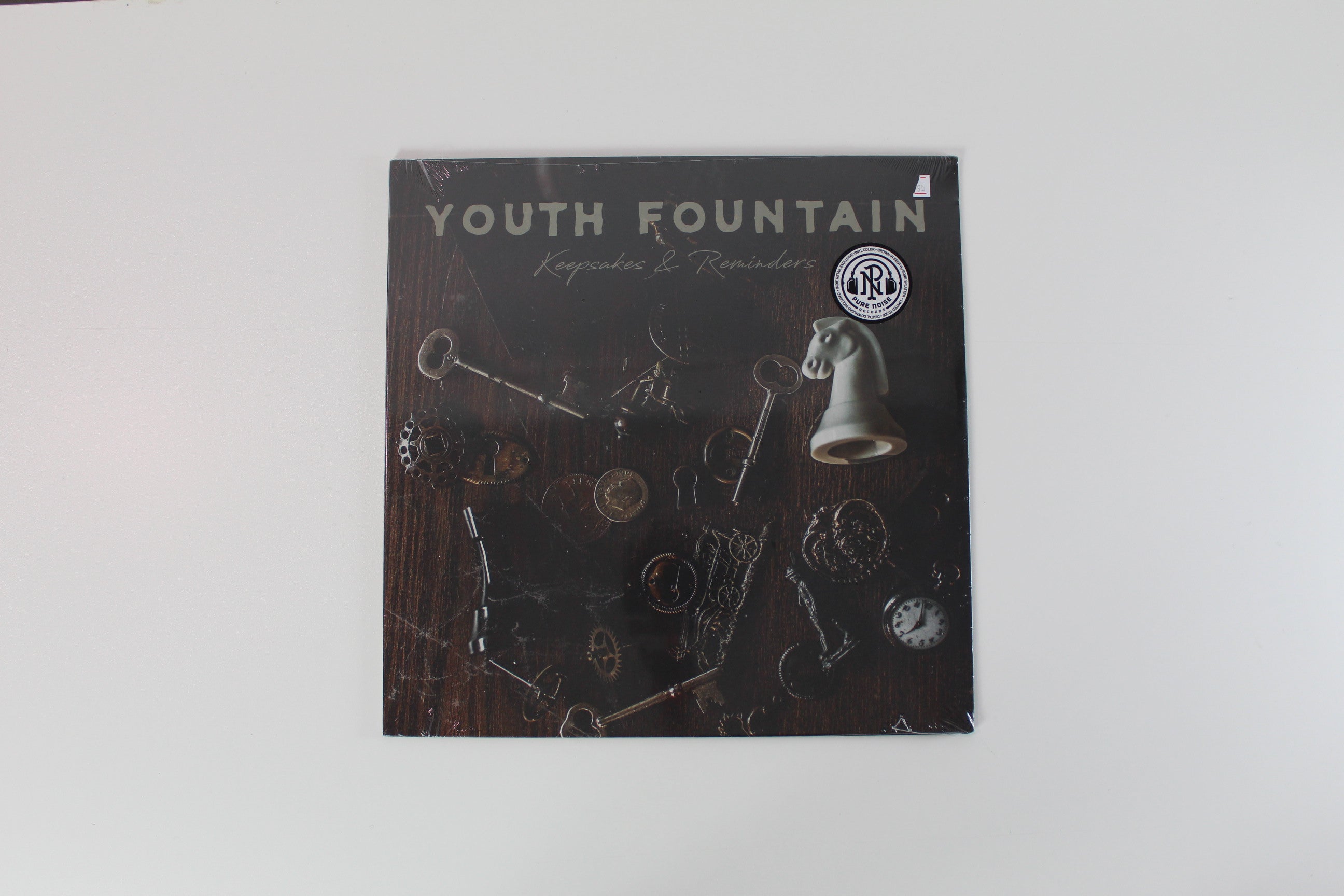 Youth Fountain - Keepsakes & Reminders on Pure Noise Ltd Brown in Beer w/ Heavy Bone Splatter Vinyl Sealed