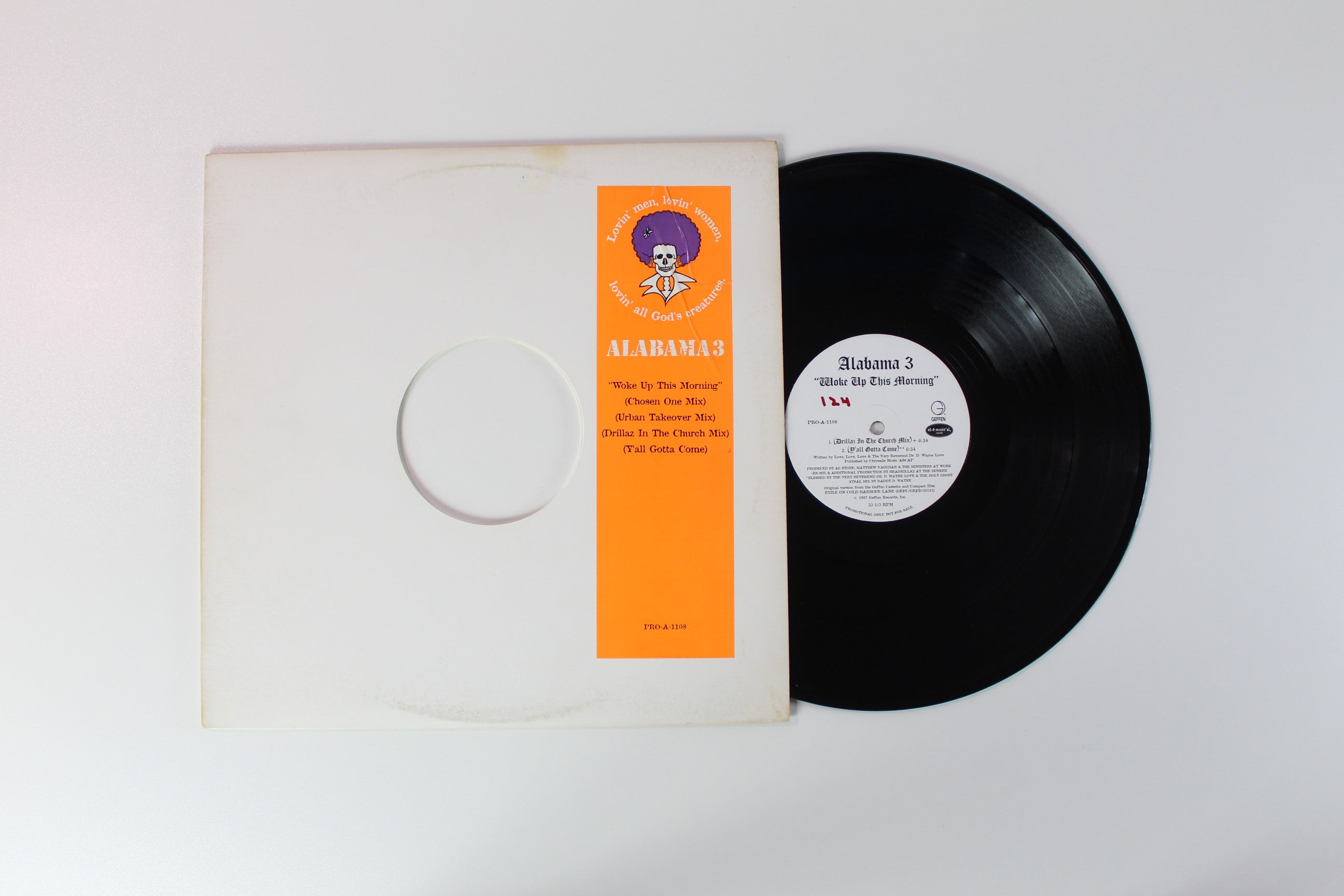Alabama 3 - Woke Up This Morning on Geffen Records - 12" Promo Single