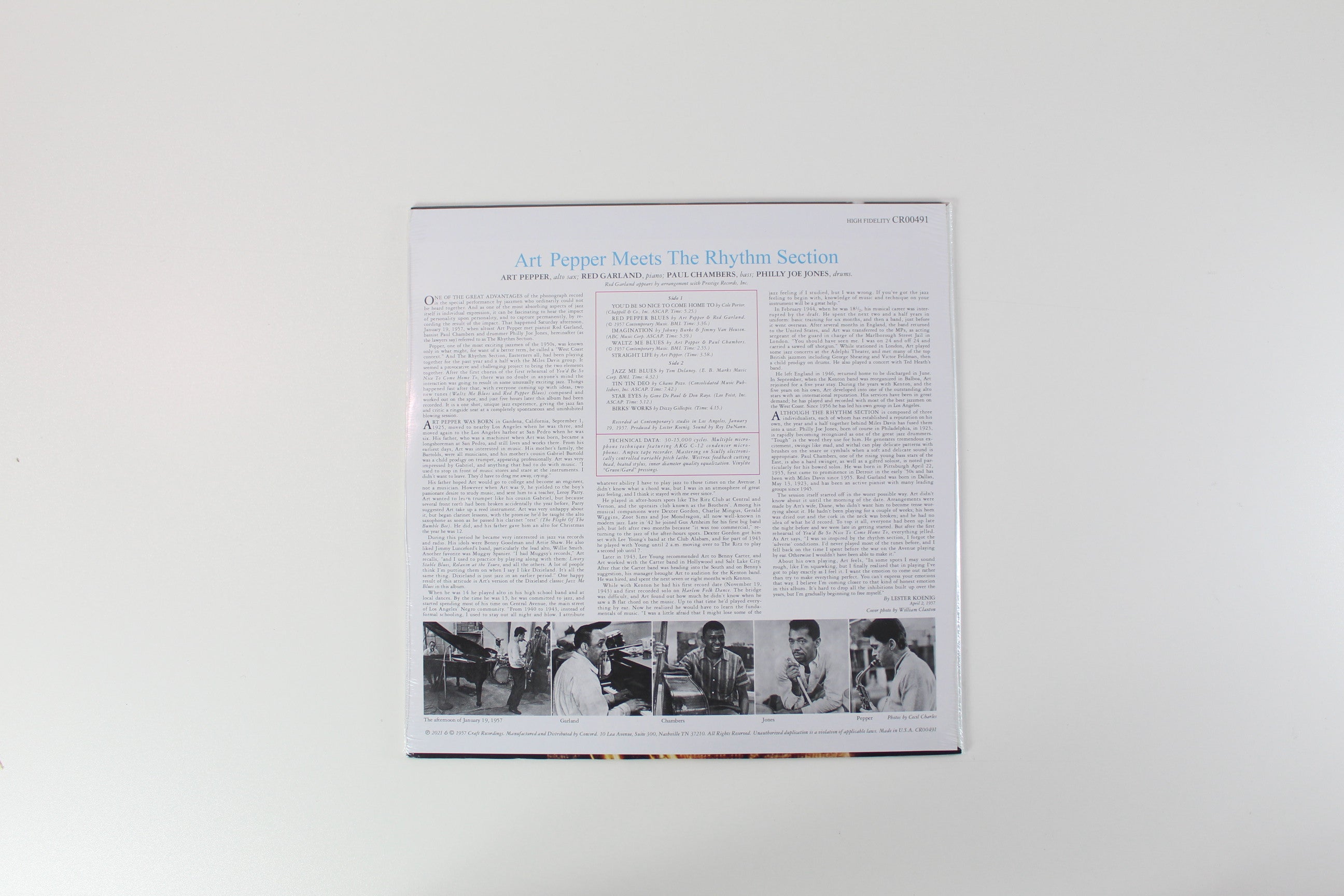 Art Pepper - Art Pepper Meets The Rhythm Section RSD Reissue on Craft Recordings Sealed