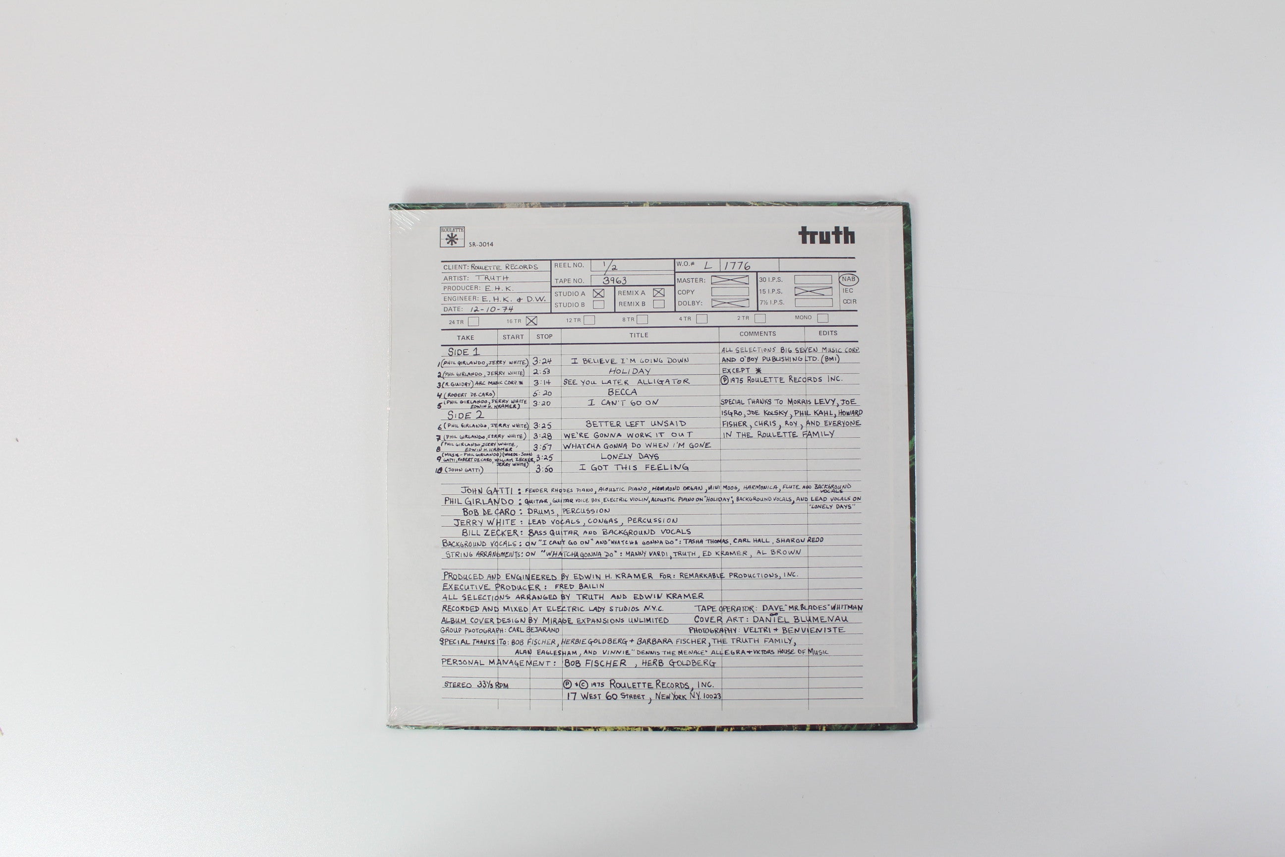 Truth - Truth on Roulette Sealed