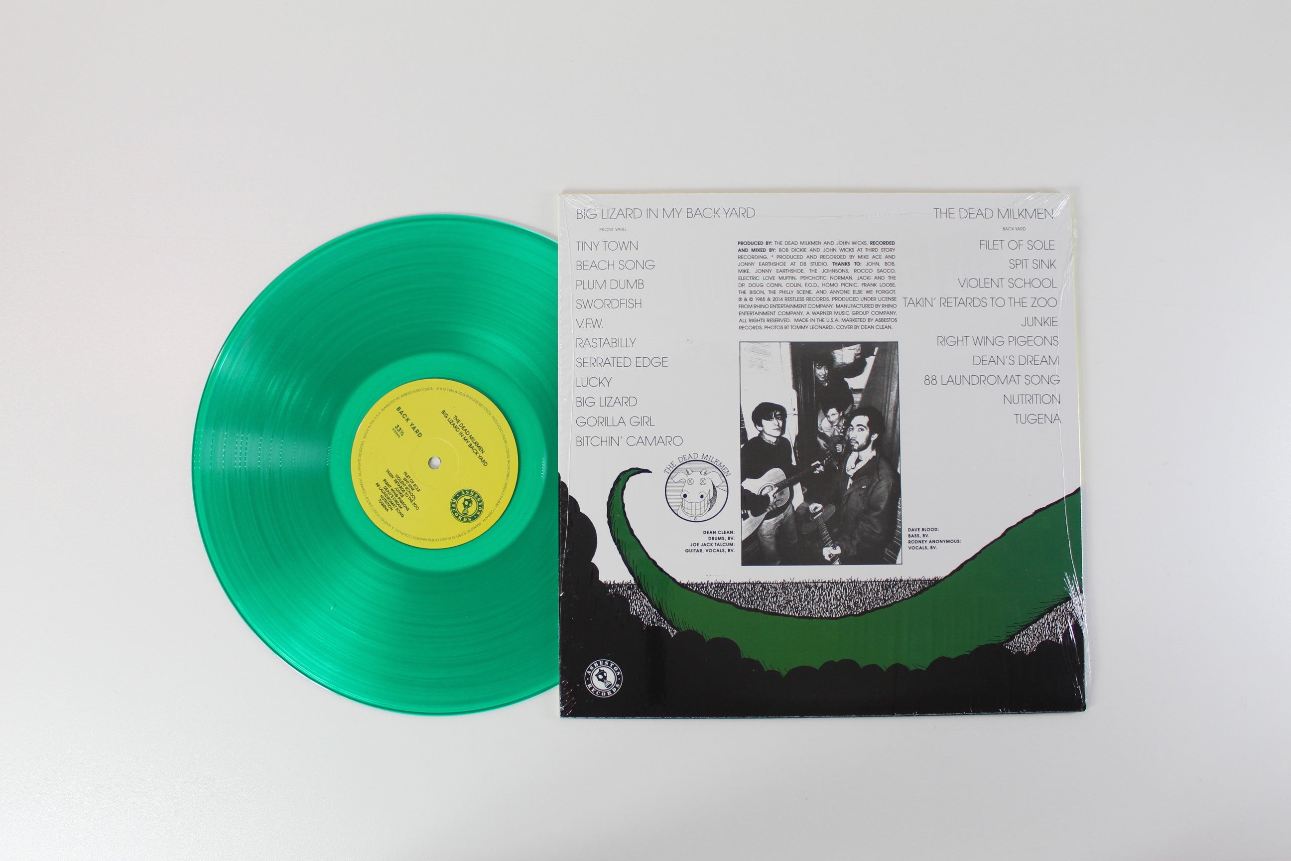 The Dead Milkmen - Big Lizard In My Backyard Reissue on Asbestos Records Green Translucent Vinyl