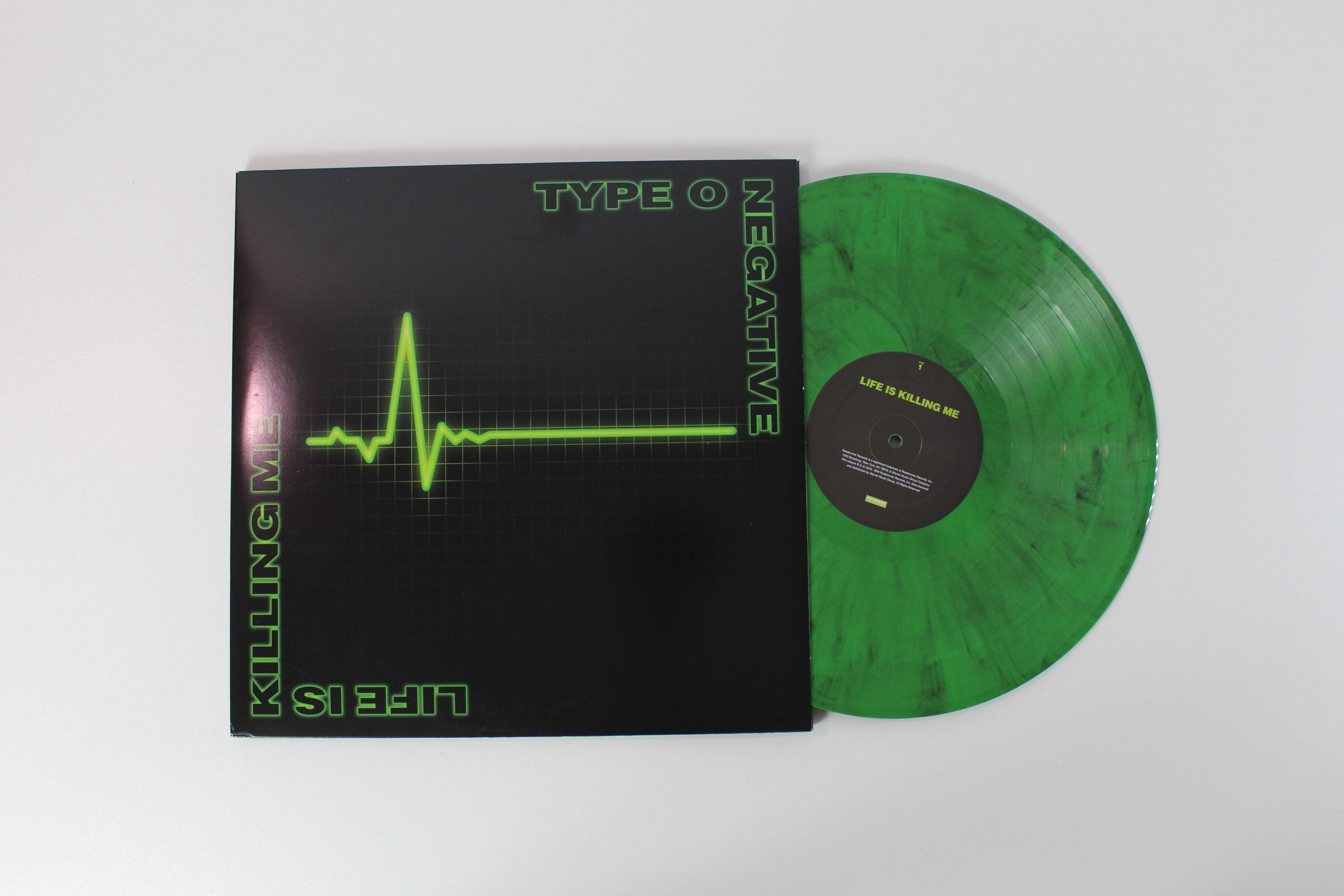 Type O Negative - Life Is Killing Me on Roadrunner Green & Black Mixed Vinyl Reissue