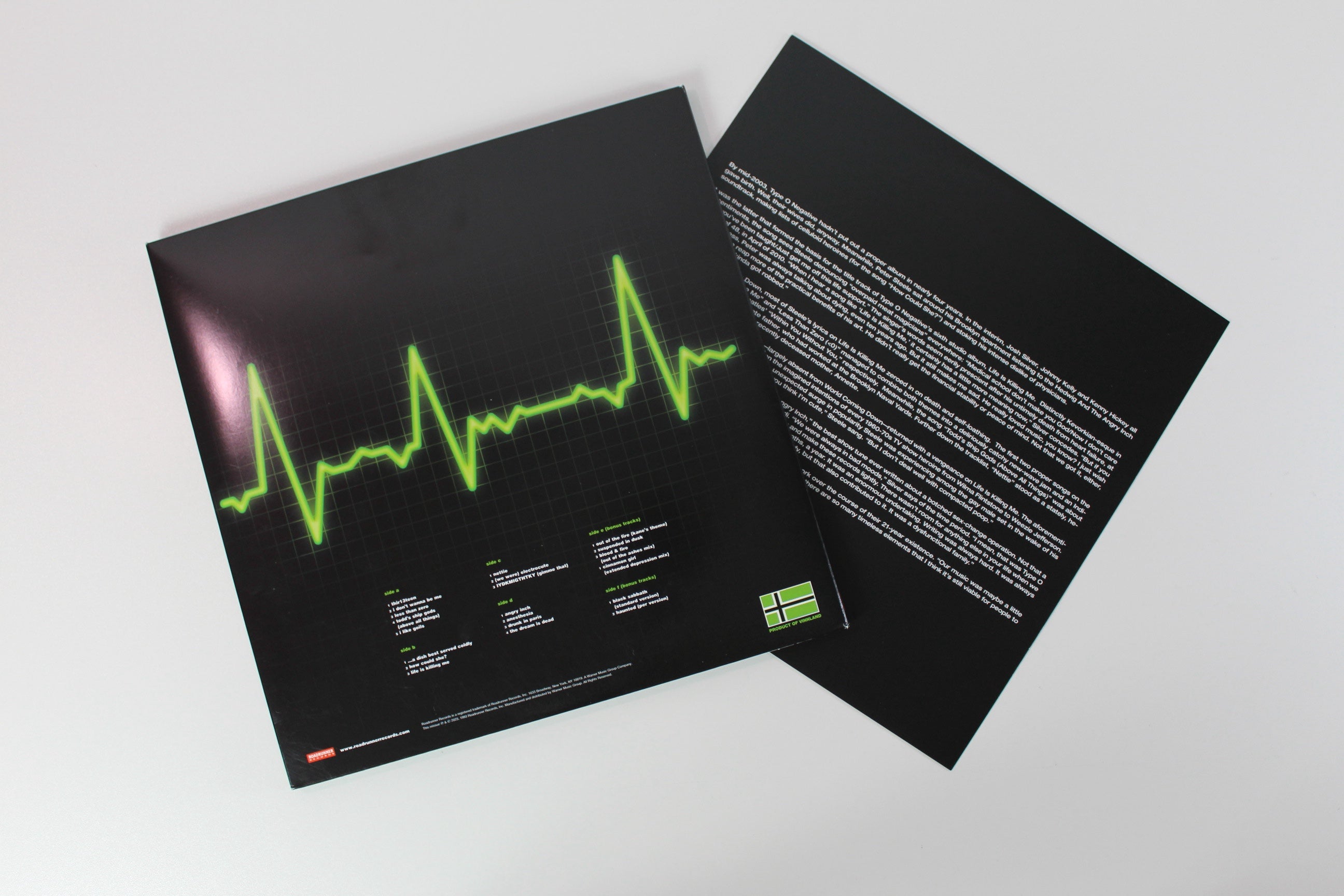 Type O Negative - Life Is Killing Me on Roadrunner Green & Black Mixed Vinyl Reissue
