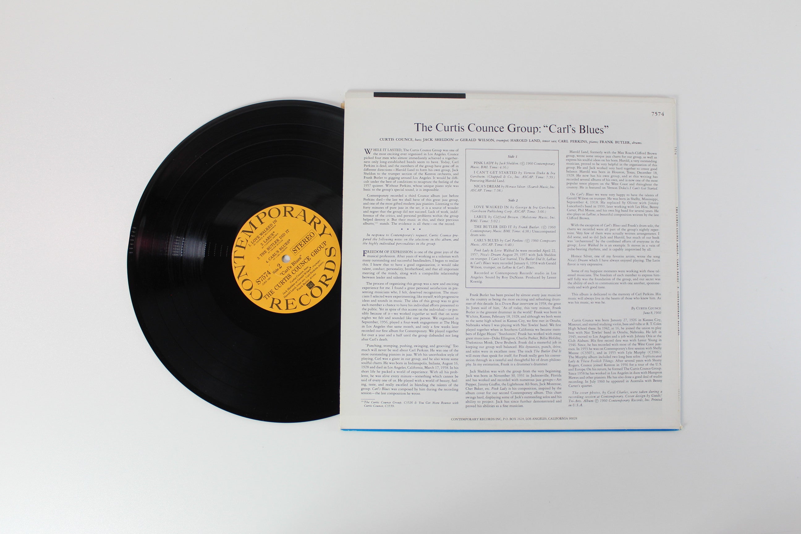 The Curtis Counce Group - Carl's Blues on Contemporary Reissue