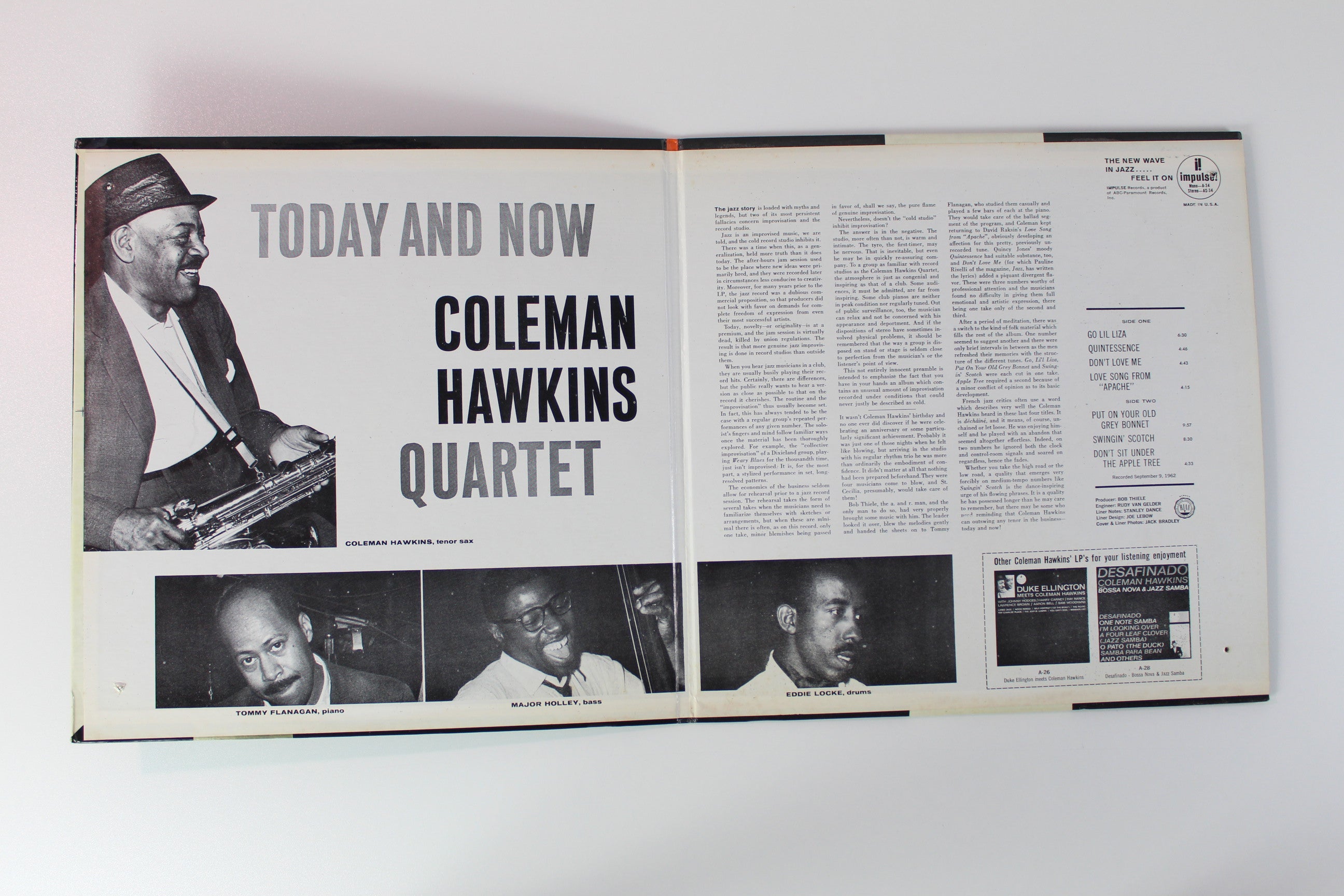 Coleman Hawkins Quartet - Today And Now on Impulse! / ABC