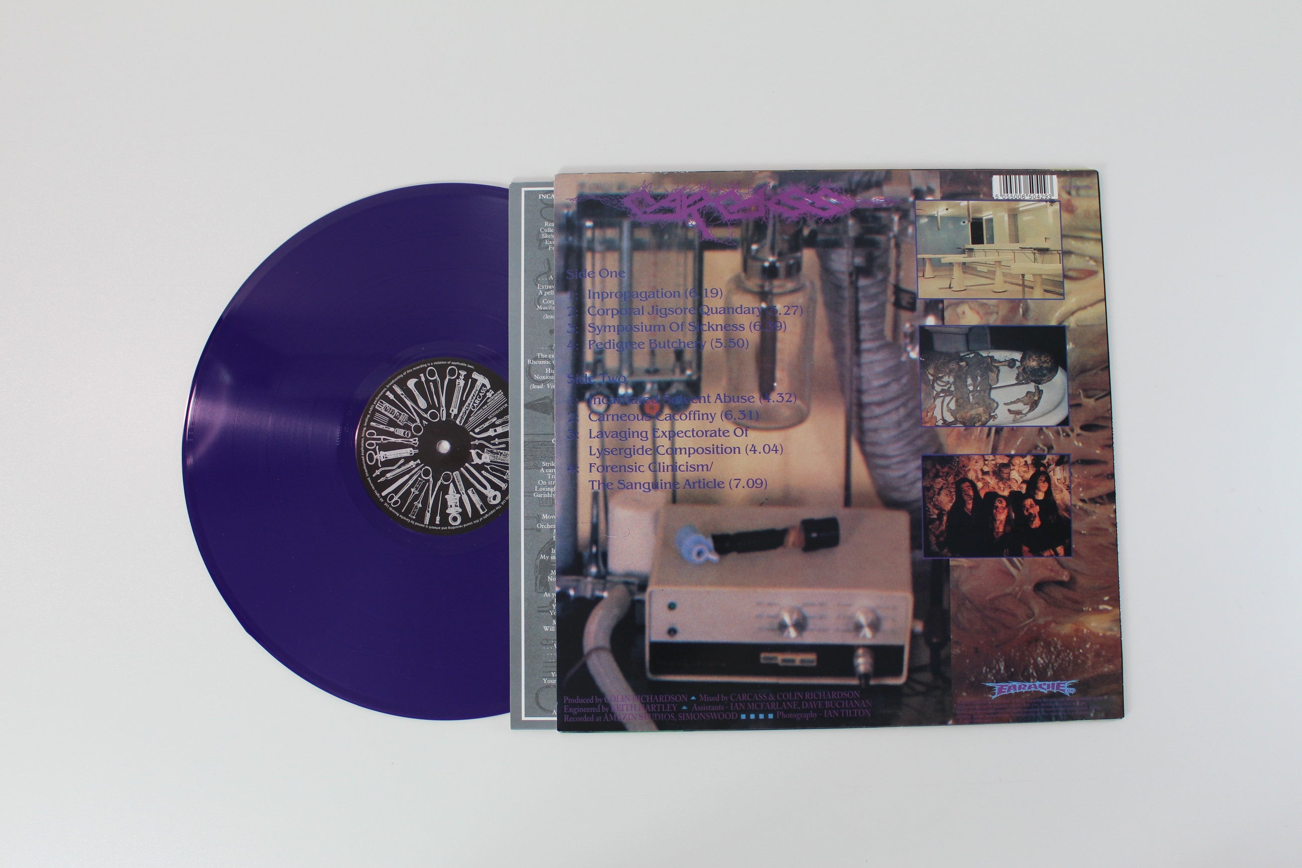 Carcass - Necroticism - Descanting The Insalubrious on Earache Purple Vinyl Reissue